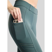 Montar Leggings da Equitazione MoWilma Hybrid Pintucks Golden Quartz Crystals Full Grip Dark Slate