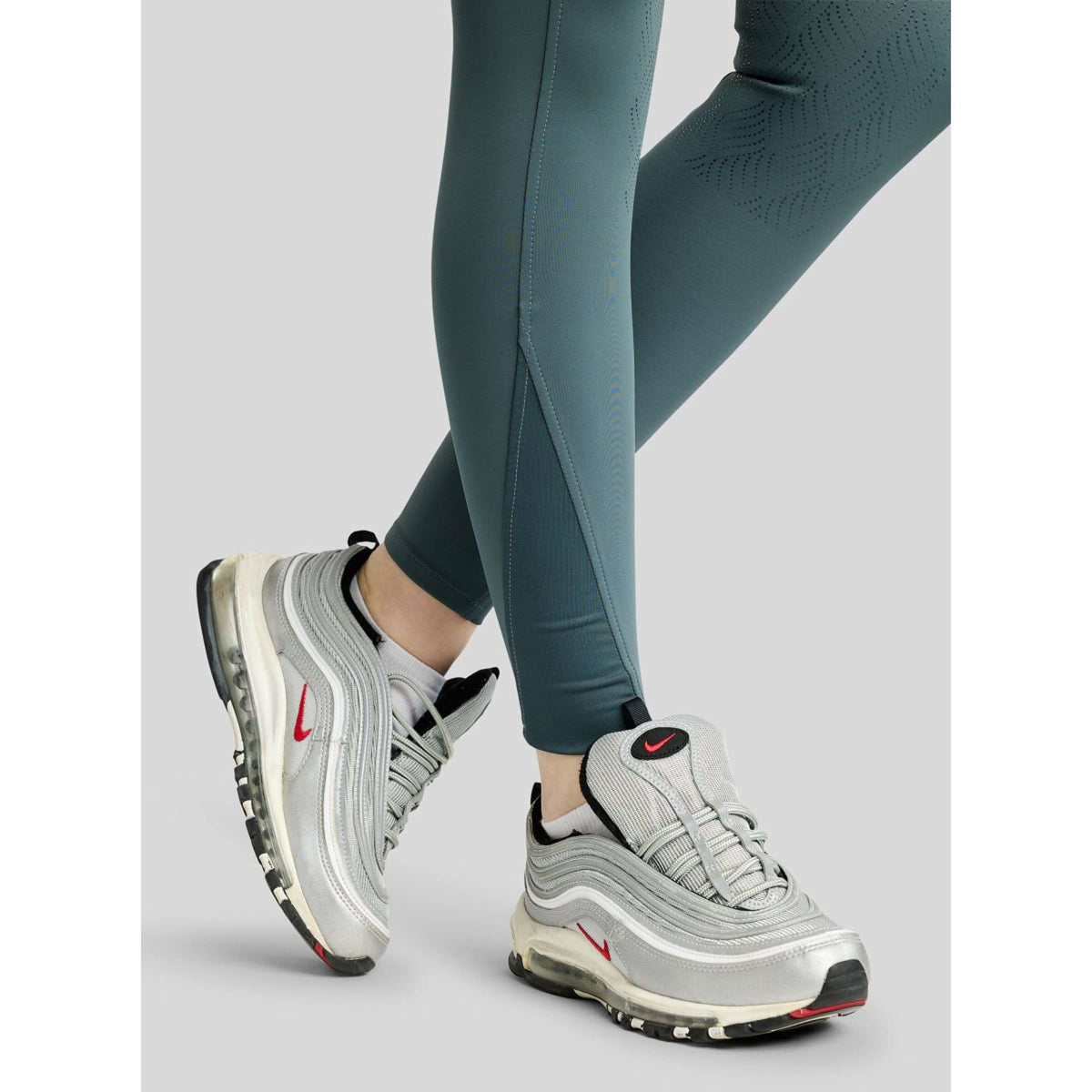 Montar Leggings da Equitazione MoWilma Hybrid Pintucks Golden Quartz Crystals Full Grip Dark Slate