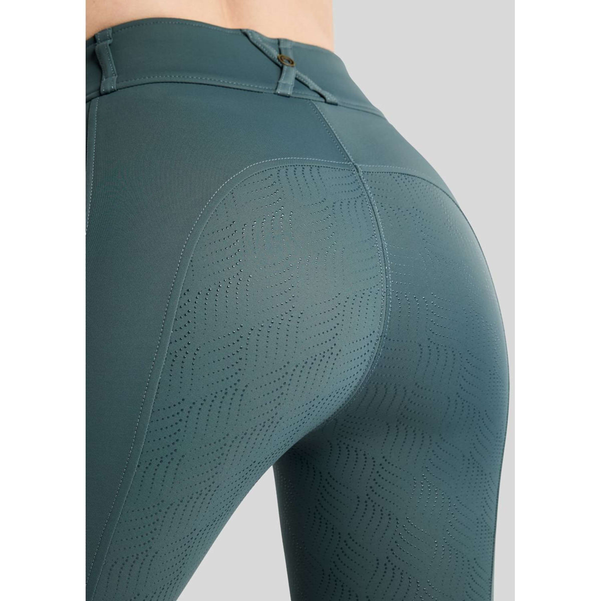 Montar Leggings da Equitazione MoWilma Hybrid Pintucks Golden Quartz Crystals Full Grip Dark Slate