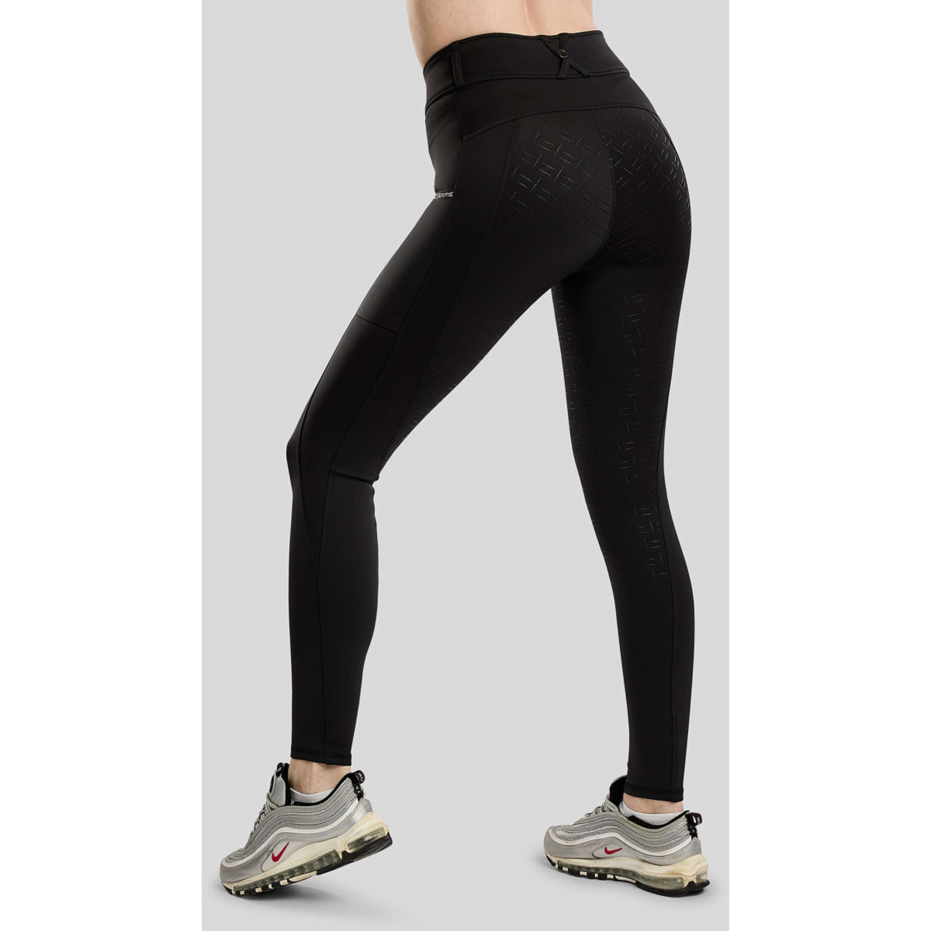 Montar Leggings da Equitazione MoMaisy Full Grip Nero