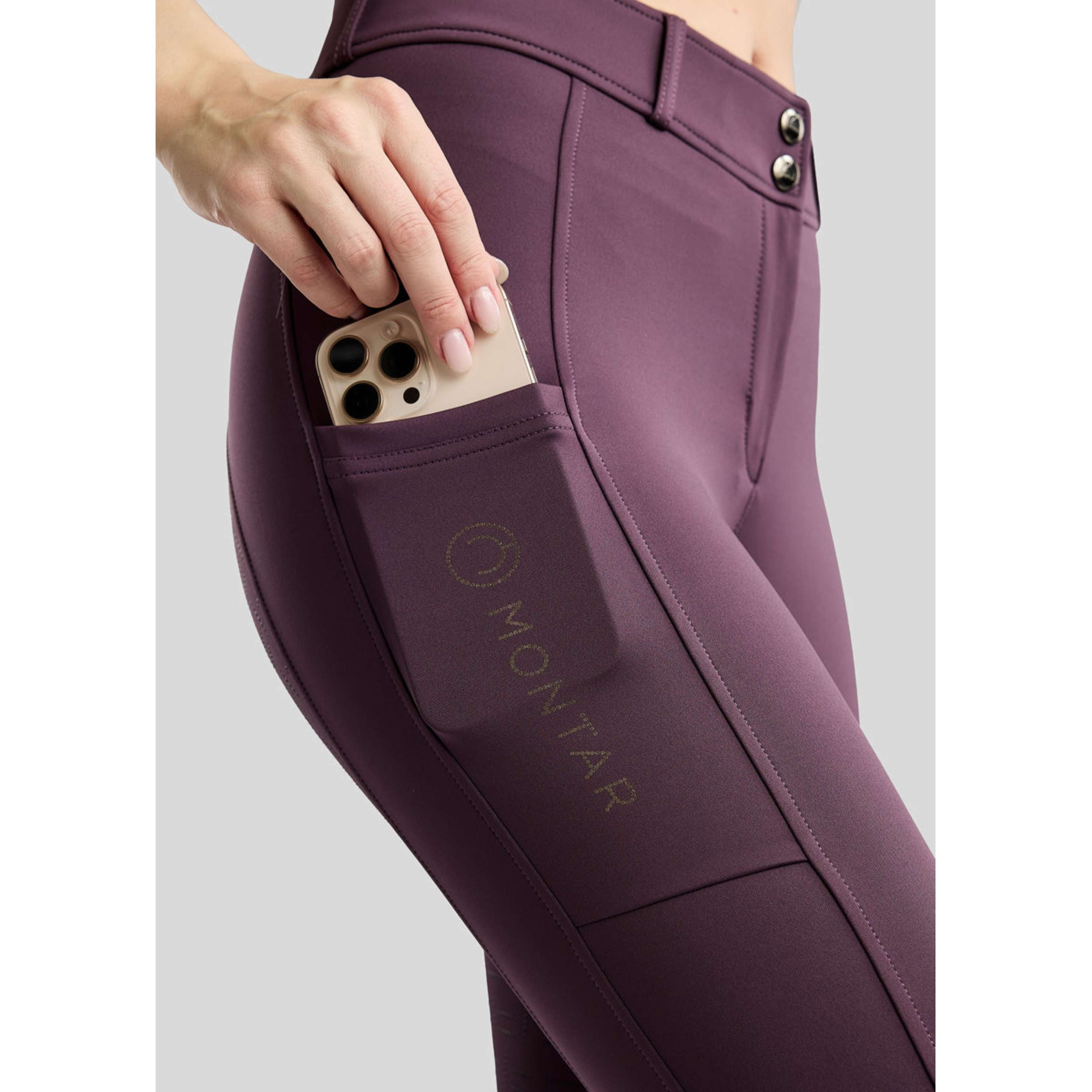 Montar Pantaloni da Equitazione MoFair Full Grip Fig