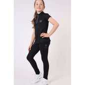 Montar Leggings da Equitazione Selena Pull On Junior FullGrip Nero
