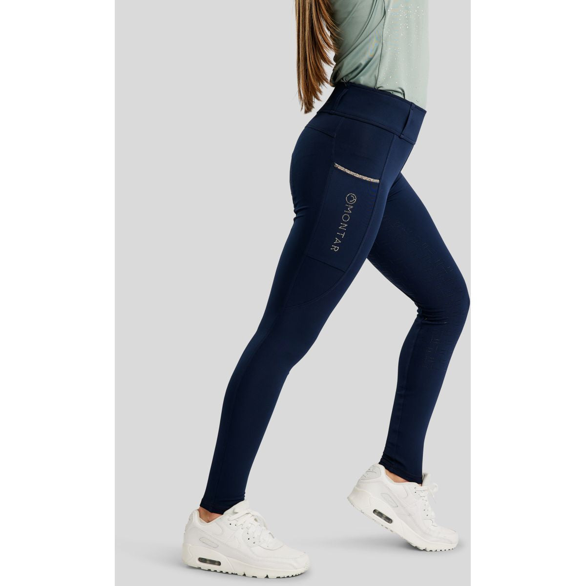 Montar Leggings da Equitazione MoLila Champagne Crystals Junior Navy