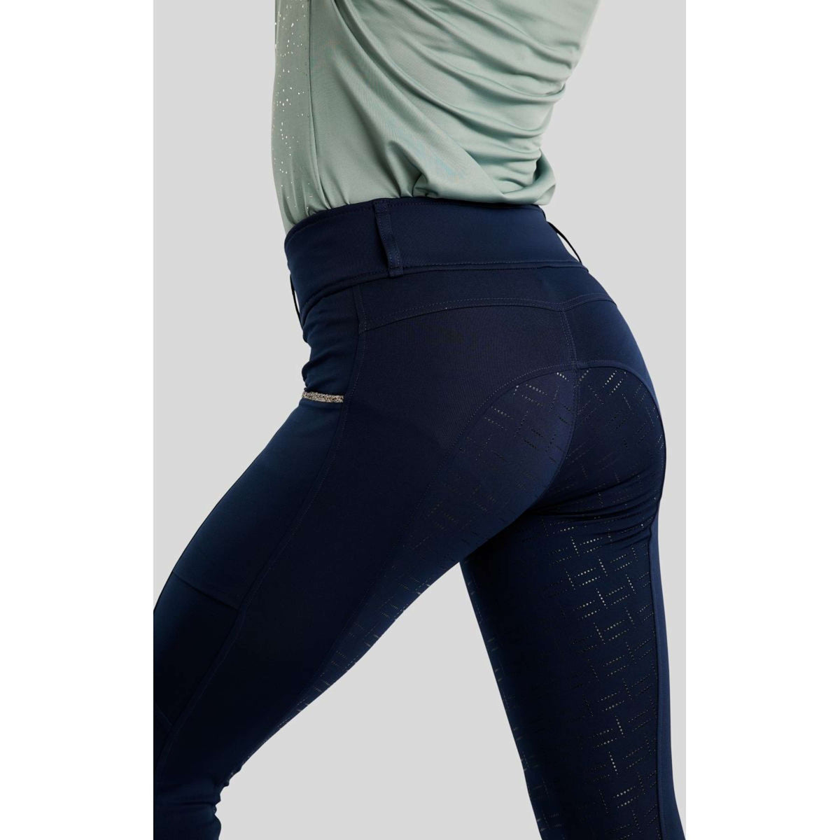 Montar Leggings da Equitazione MoLila Champagne Crystals Junior Navy