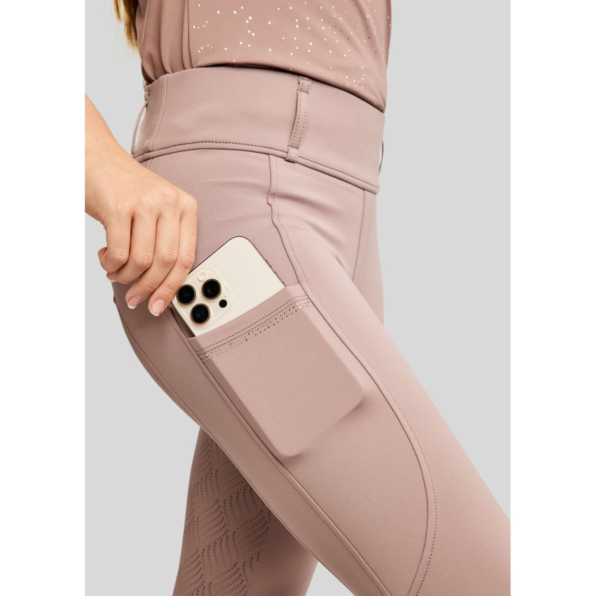 Montar Leggings da Equitazione MOEverlisa Kids Full Grip Blush