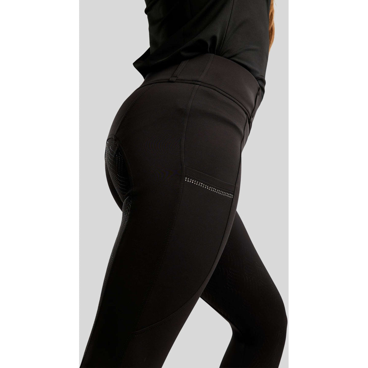 Montar Leggings da Equitazione MOEverlisa Kids Full Grip Nero