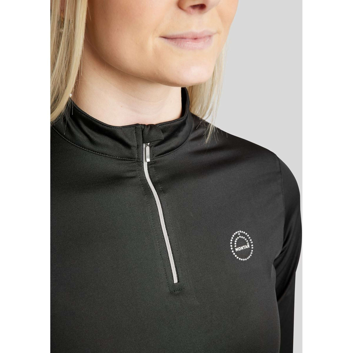 Montar Polo Everly Crystal Logo Nero