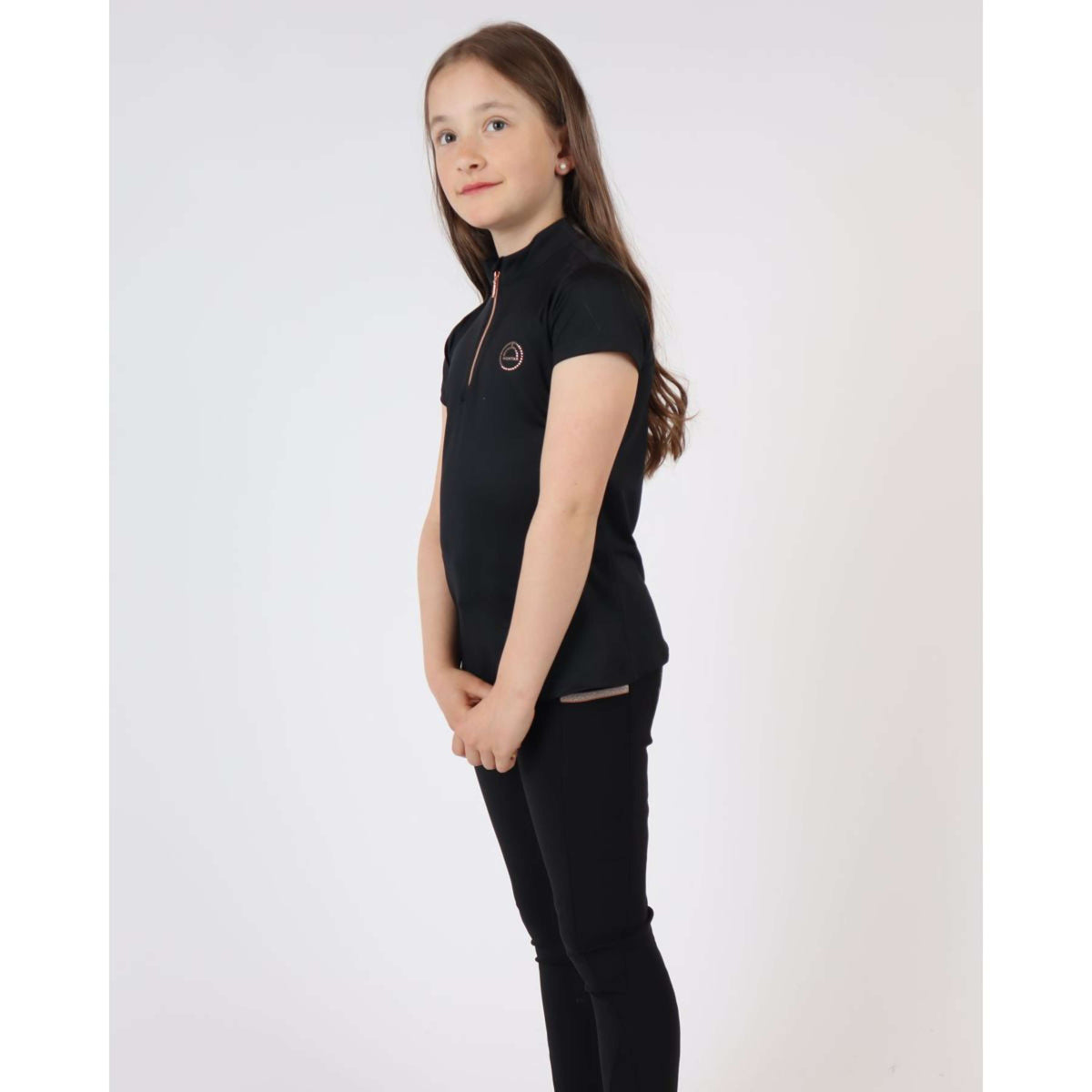 Montar Poloshirt Everly Rosegold Junior Nero