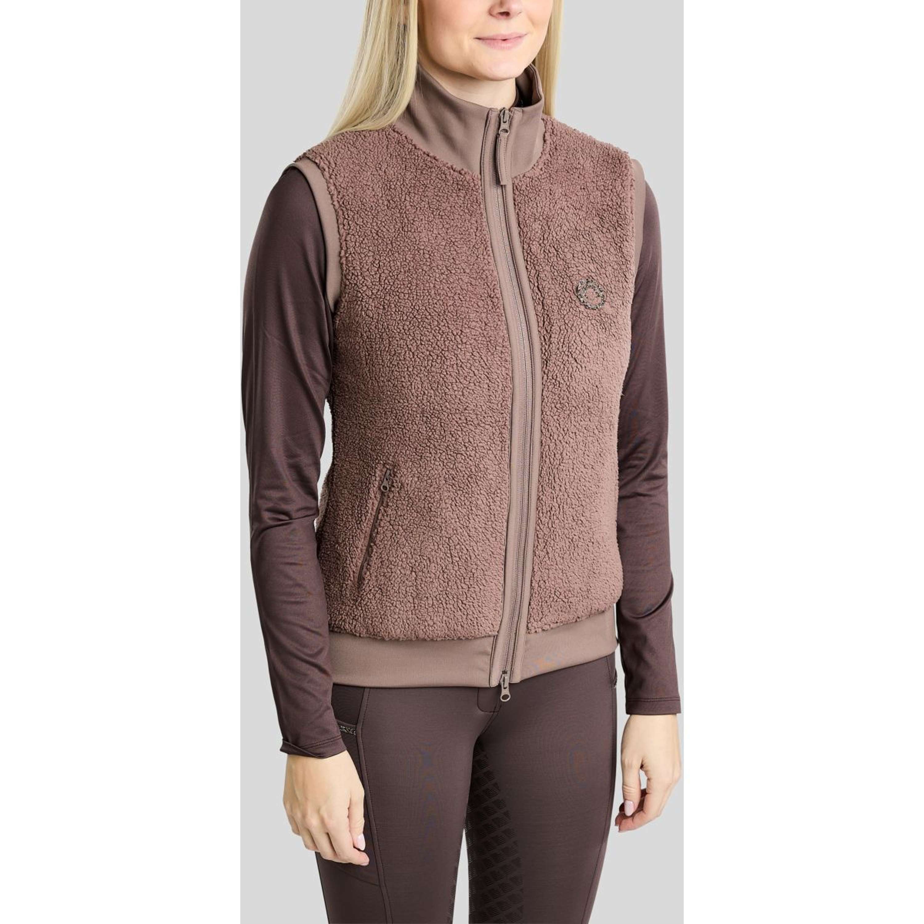 Montar Gilet MoEbba Teddy Pile Golden Quartz Nougat Brown