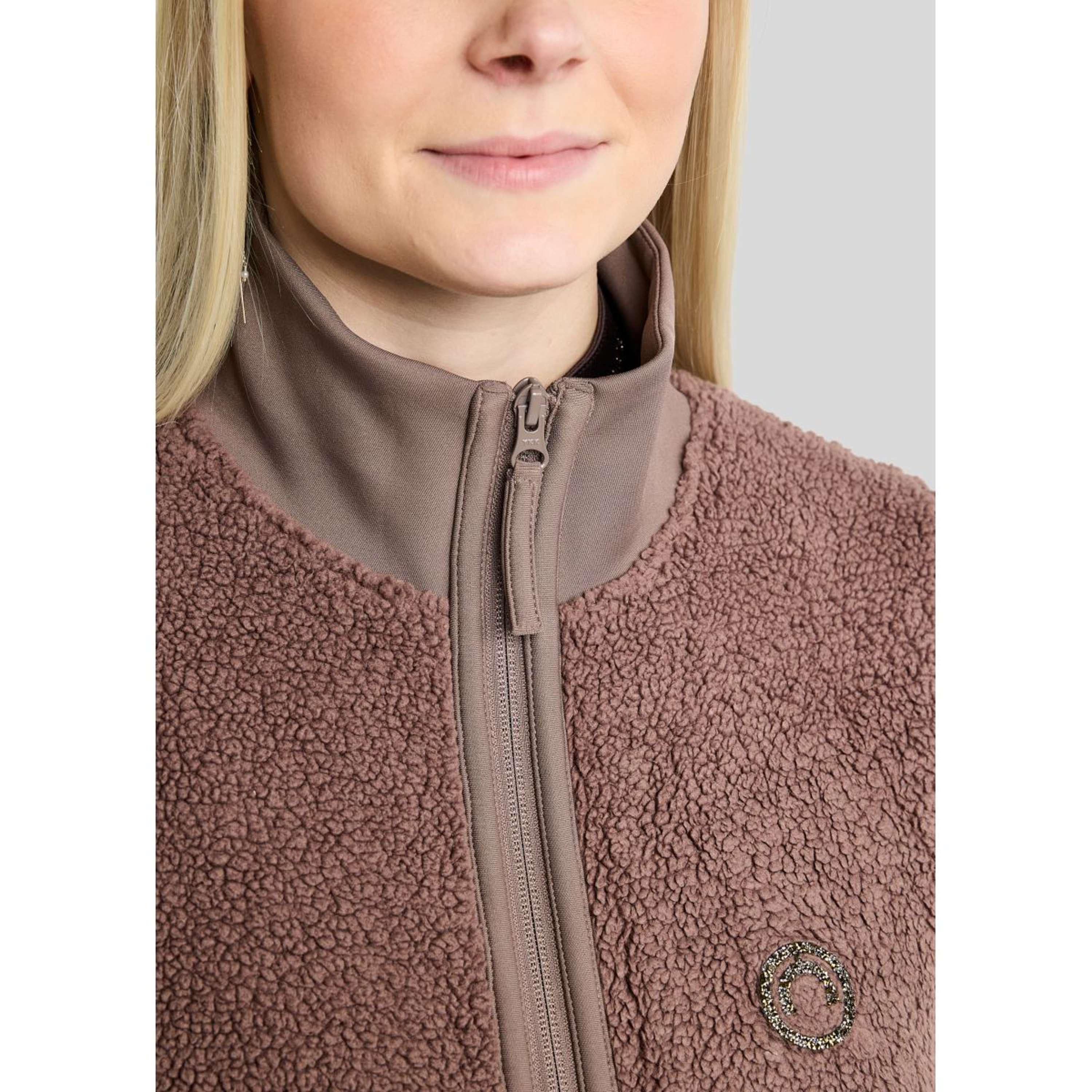 Montar Gilet MoEbba Teddy Pile Golden Quartz Nougat Brown