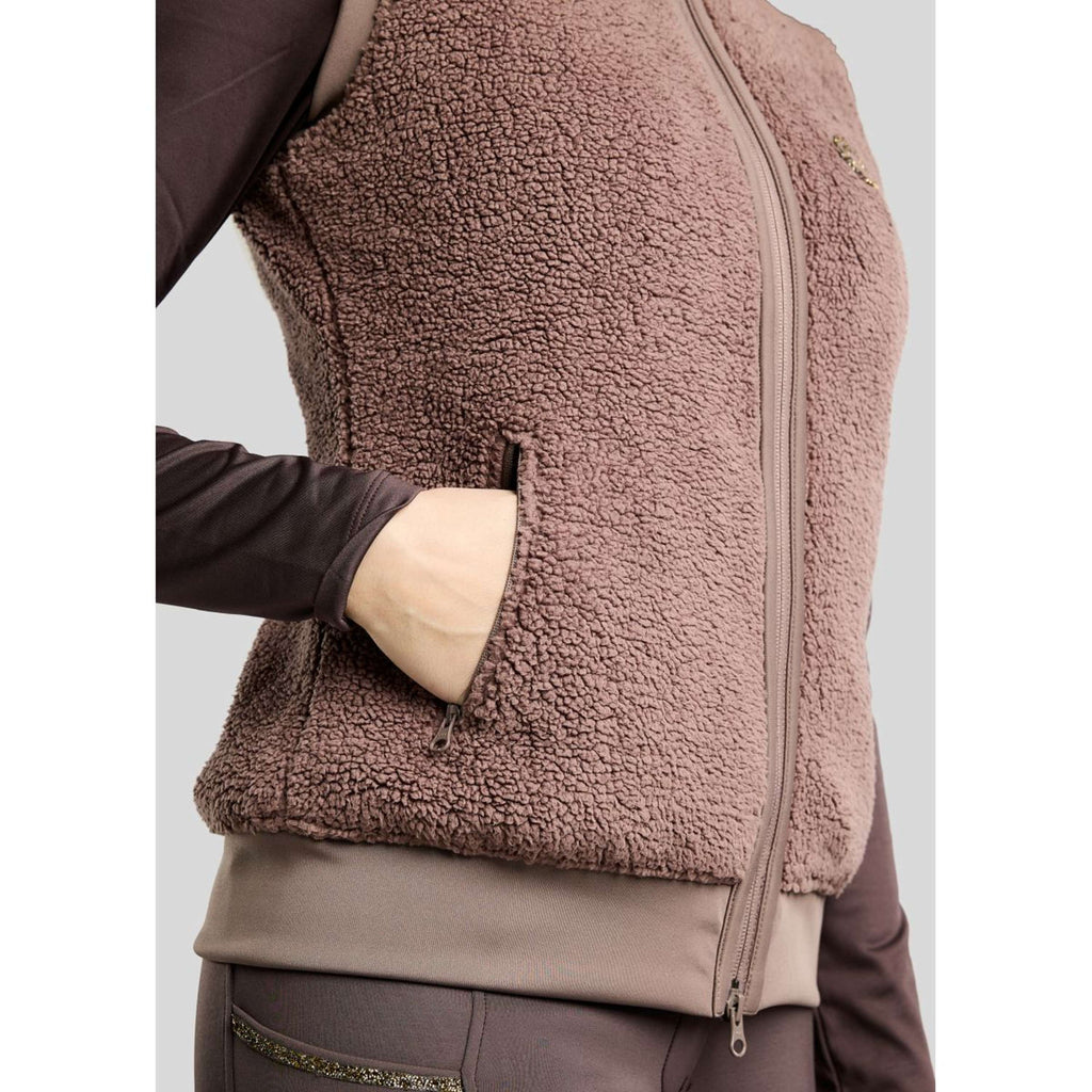Montar Gilet MoEbba Teddy Pile Golden Quartz Nougat Brown