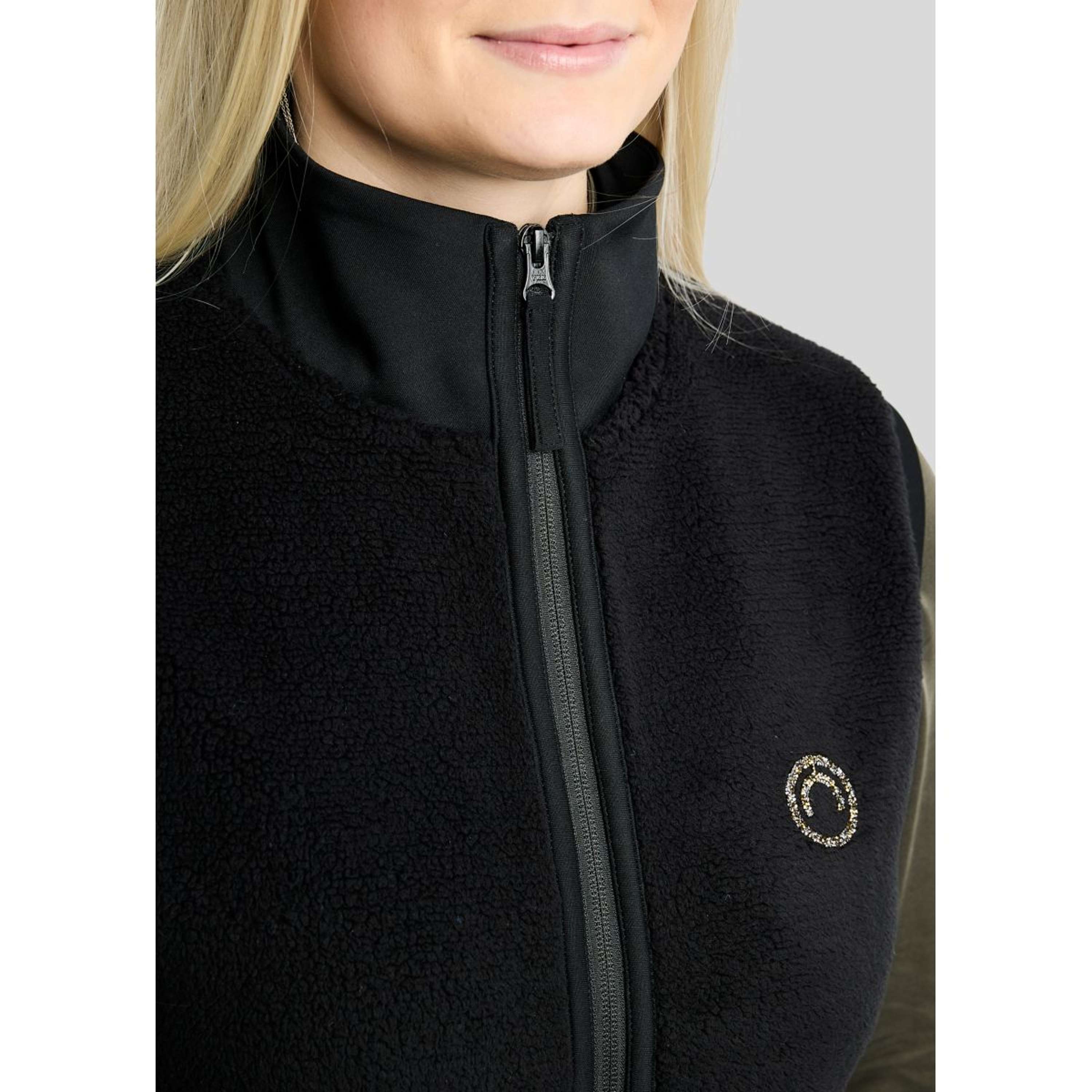 Montar Gilet MoEbba Teddy Pile Golden Quartz Nero