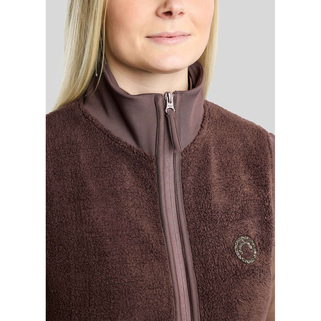 Montar Gilet MoEbba Teddy Pile Golden Quartz Black Peony