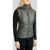 Montar Gilet MoEverline Hybrid Detachable Hood Golden Quartz Crystals Forest Green