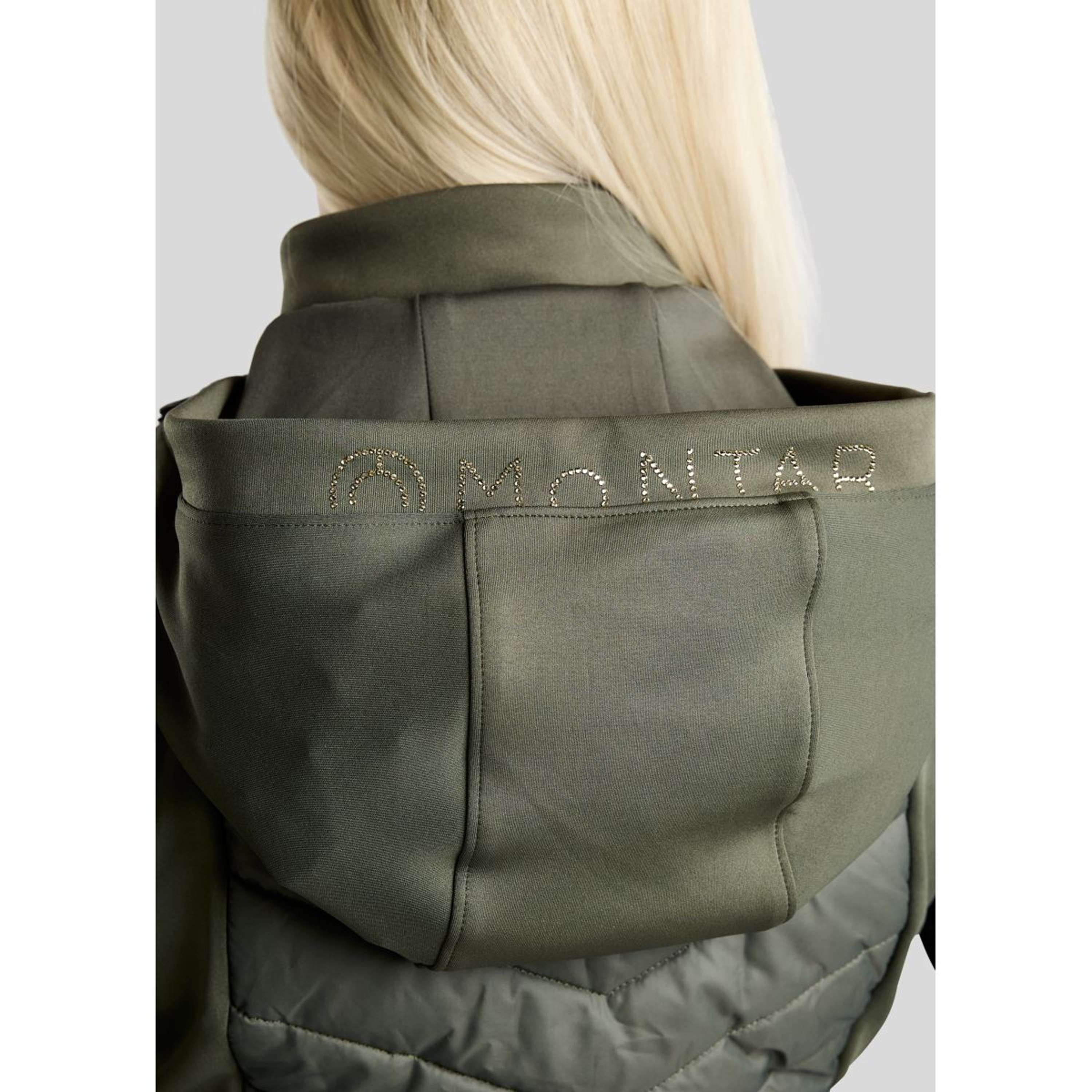 Montar Gilet MoEverline Hybrid Detachable Hood Golden Quartz Crystals Forest Green