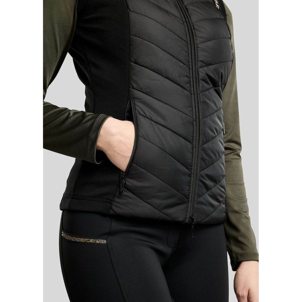 Montar Gilet MoEverline Hybrid Detachable Hood Golden Quartz Crystals Nero