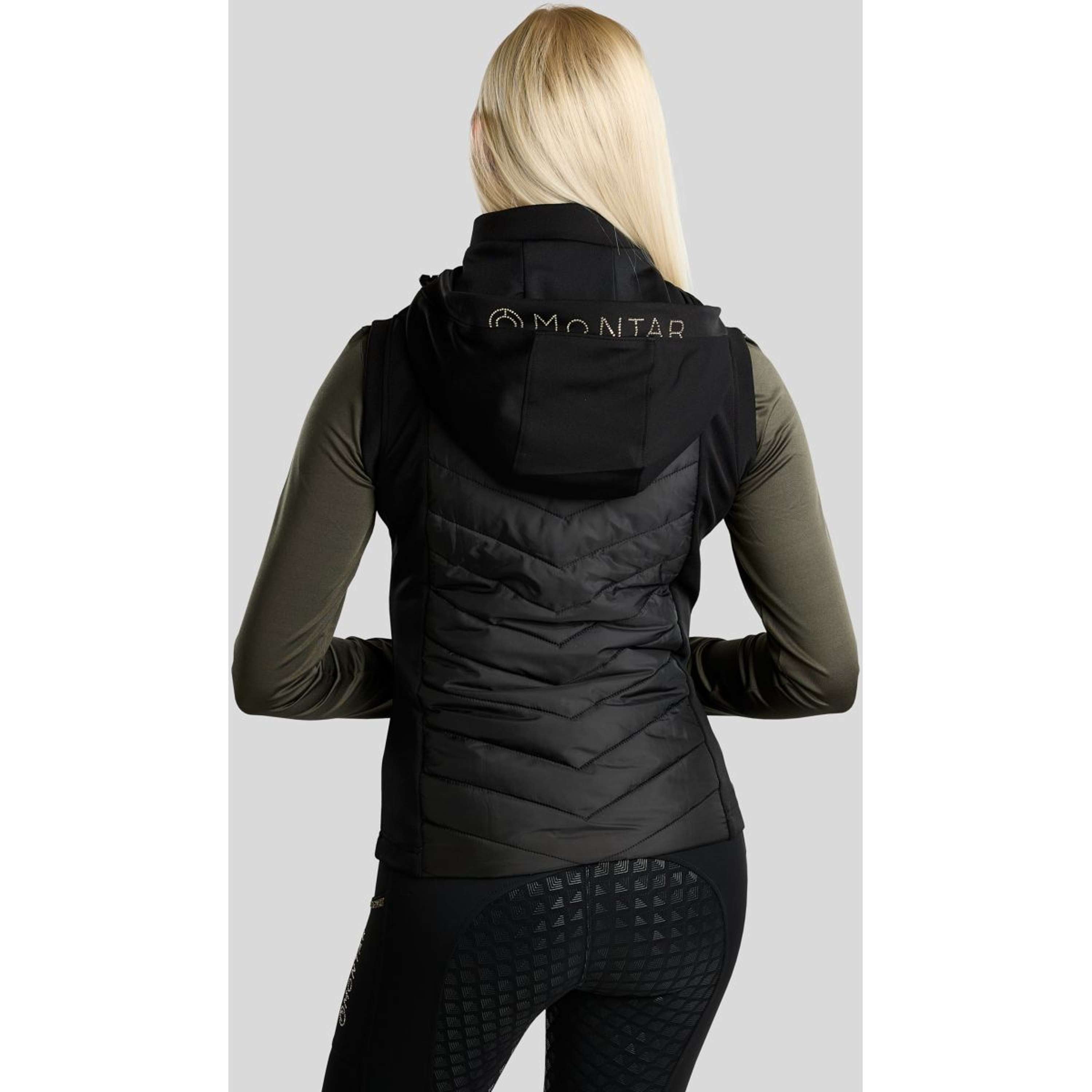 Montar Gilet MoEverline Hybrid Detachable Hood Golden Quartz Crystals Nero
