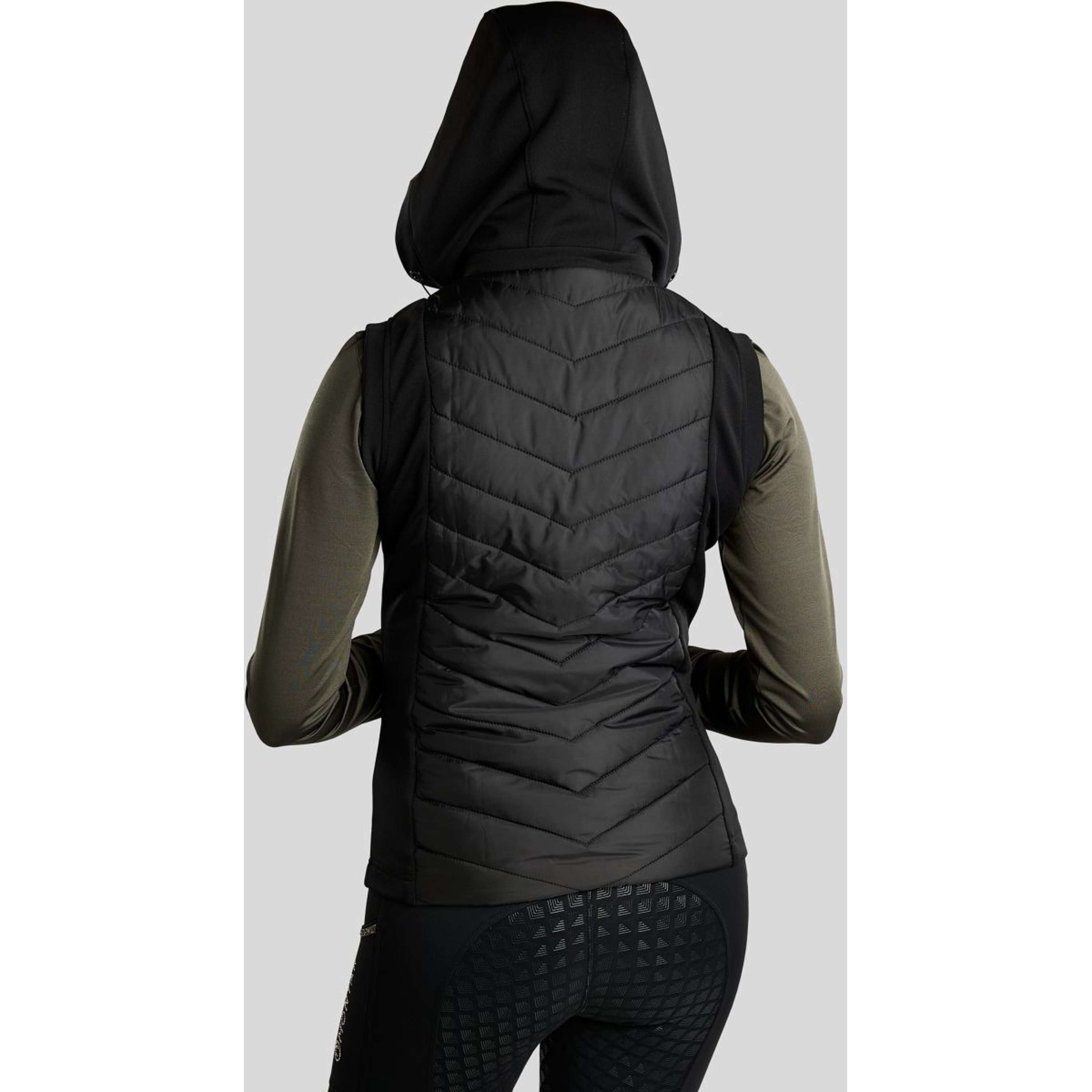 Montar Gilet MoEverline Hybrid Detachable Hood Golden Quartz Crystals Nero