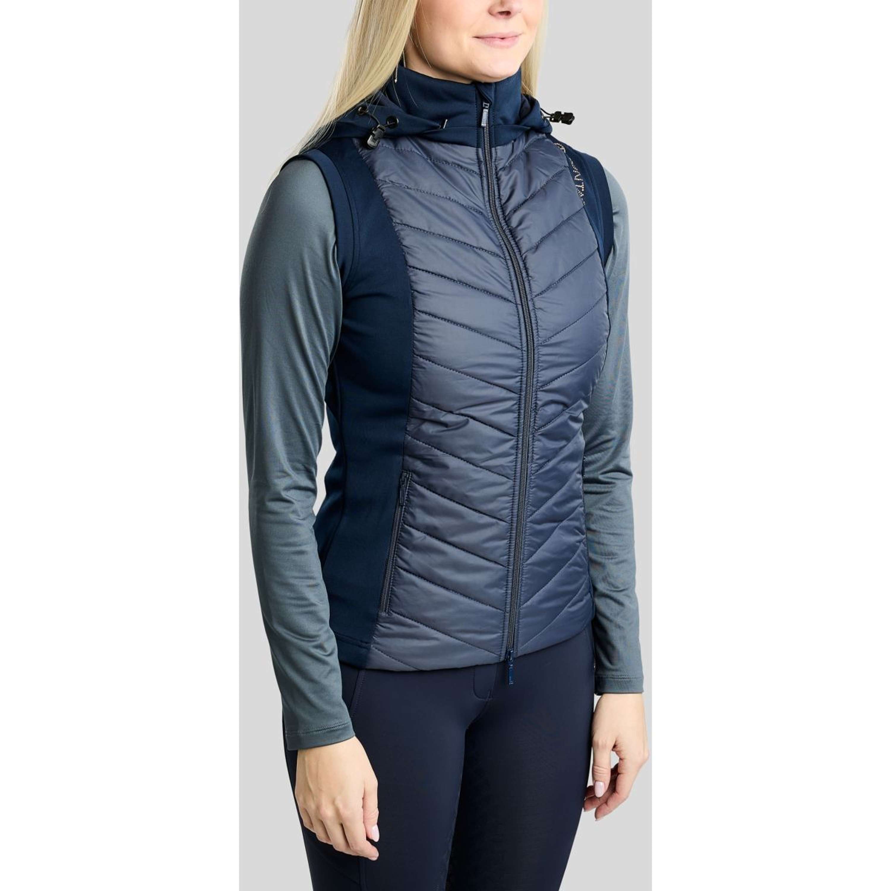 Montar Gilet MoEverline Hybrid Detachable Hood Golden Quartz Crystals Navy