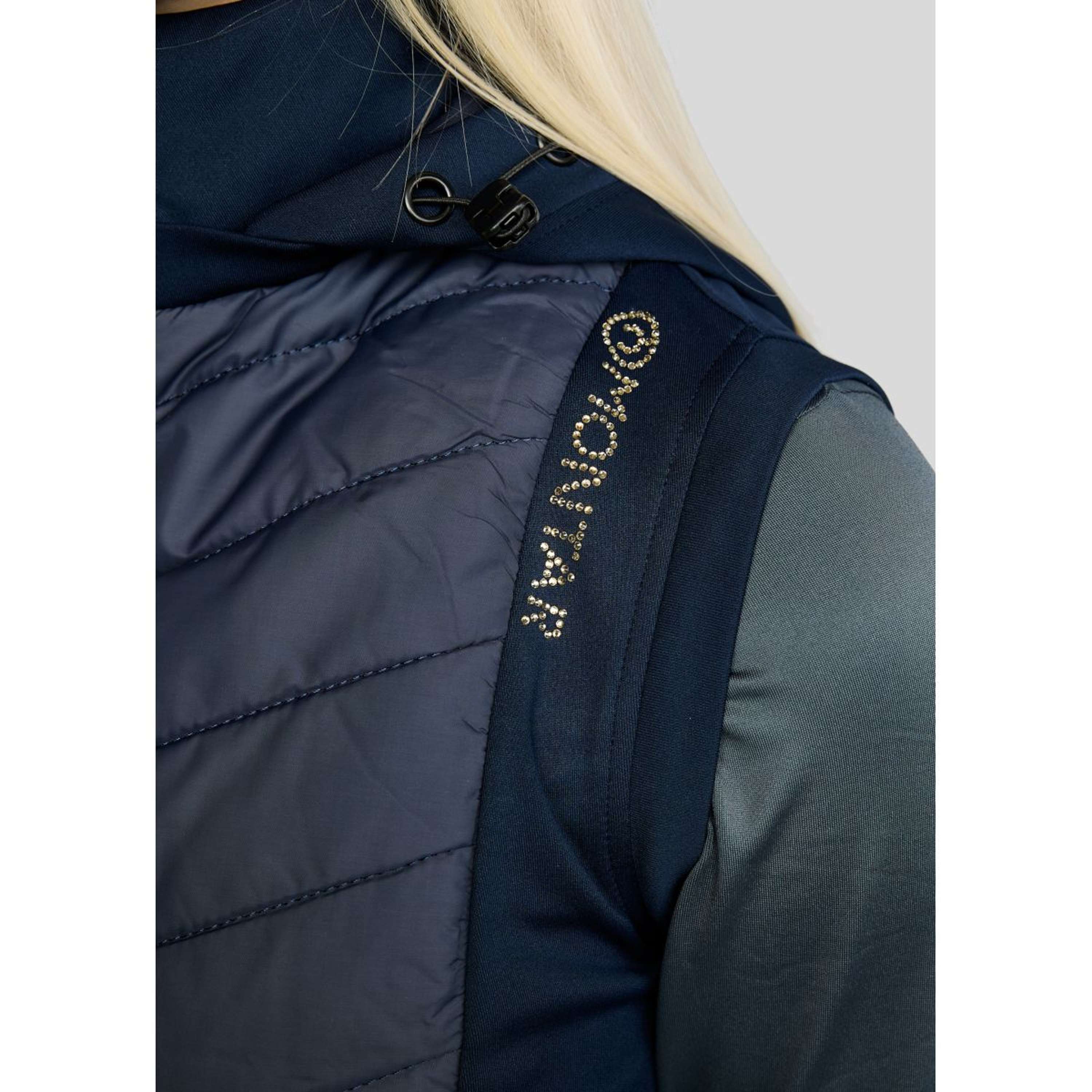 Montar Gilet MoEverline Hybrid Detachable Hood Golden Quartz Crystals Navy