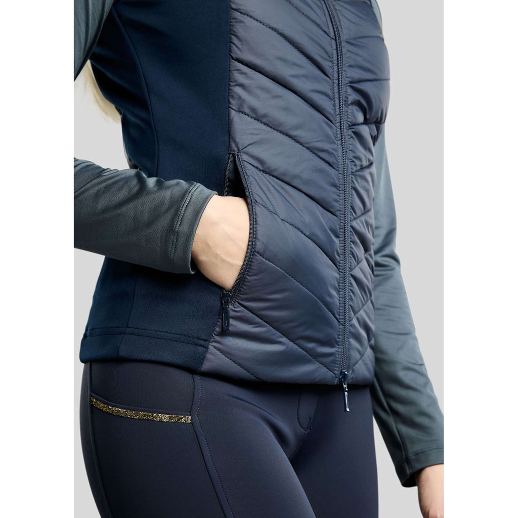 Montar Gilet MoEverline Hybrid Detachable Hood Golden Quartz Crystals Navy