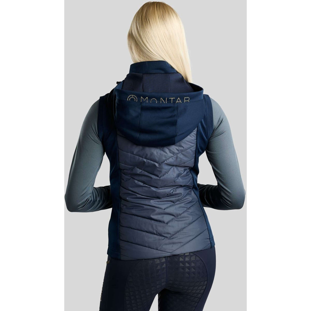 Montar Gilet MoEverline Hybrid Detachable Hood Golden Quartz Crystals Navy