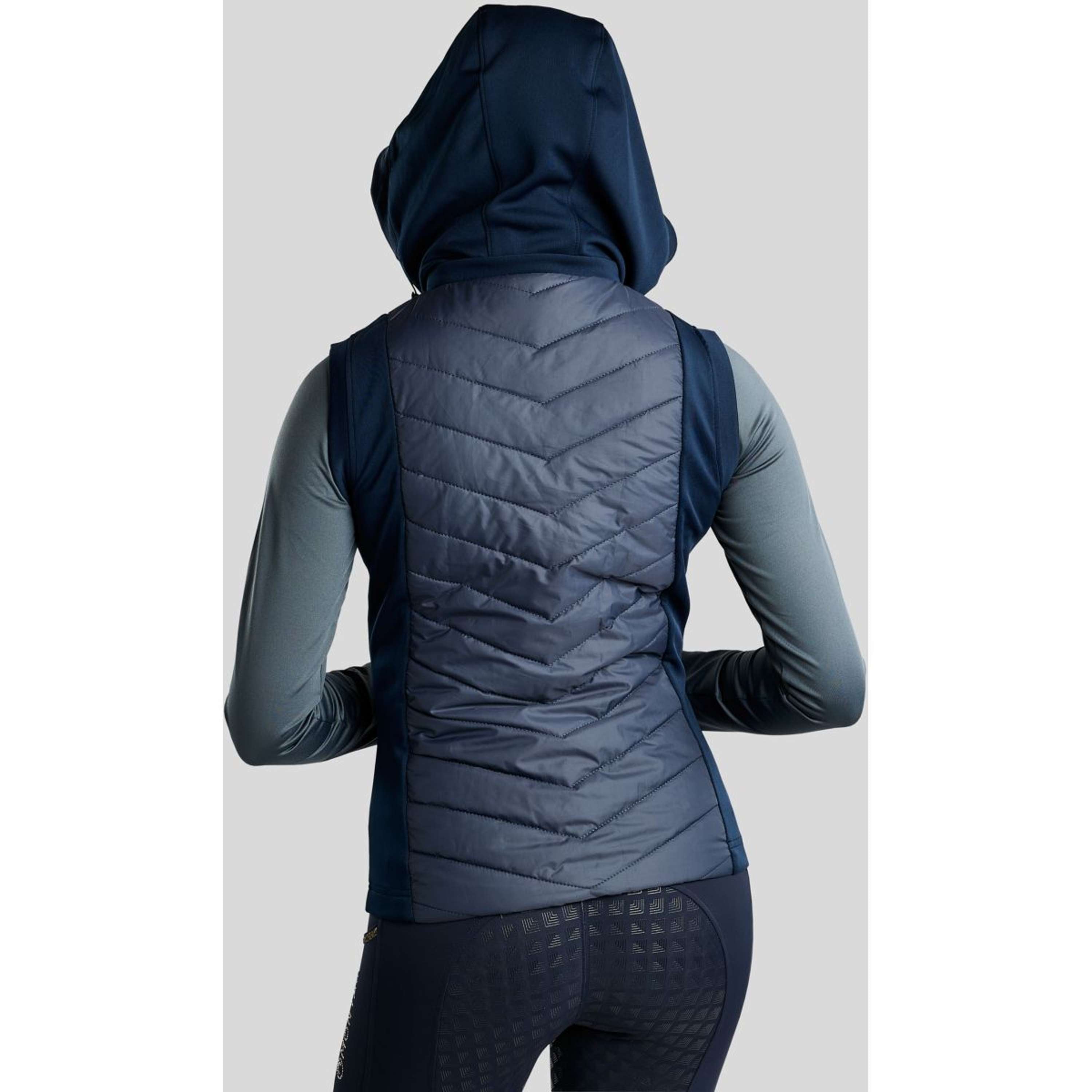 Montar Gilet MoEverline Hybrid Detachable Hood Golden Quartz Crystals Navy