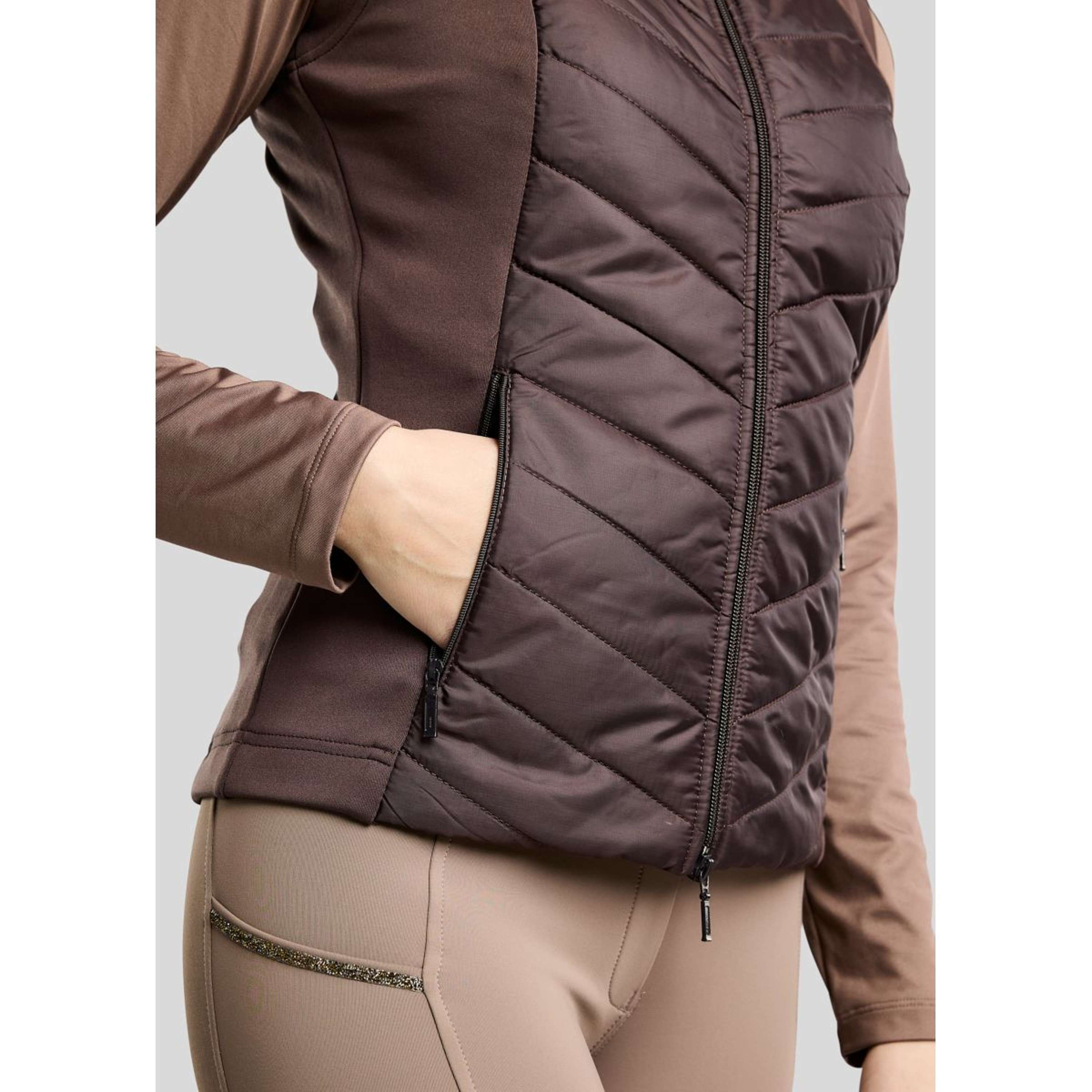 Montar Gilet MoEverline Hybrid Detachable Hood Golden Quartz Crystals Black Peony