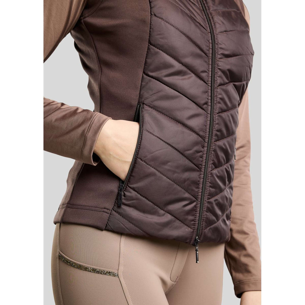 Montar Gilet MoEverline Hybrid Detachable Hood Golden Quartz Crystals Black Peony
