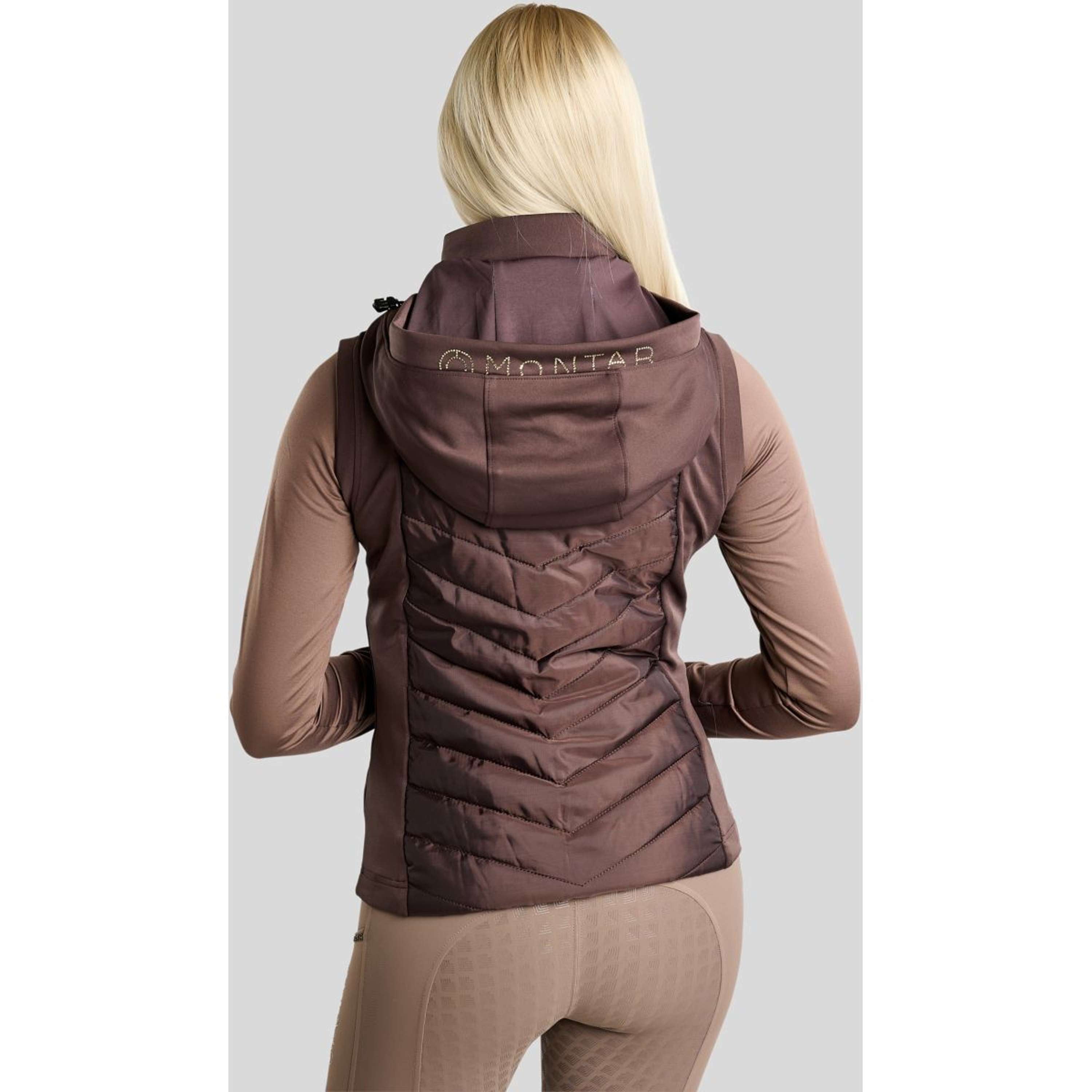 Montar Gilet MoEverline Hybrid Detachable Hood Golden Quartz Crystals Black Peony