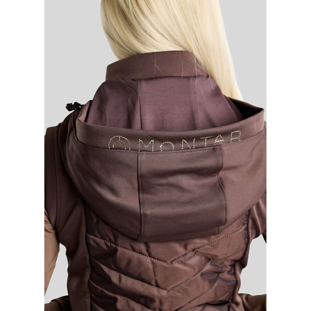 Montar Gilet MoEverline Hybrid Detachable Hood Golden Quartz Crystals Black Peony