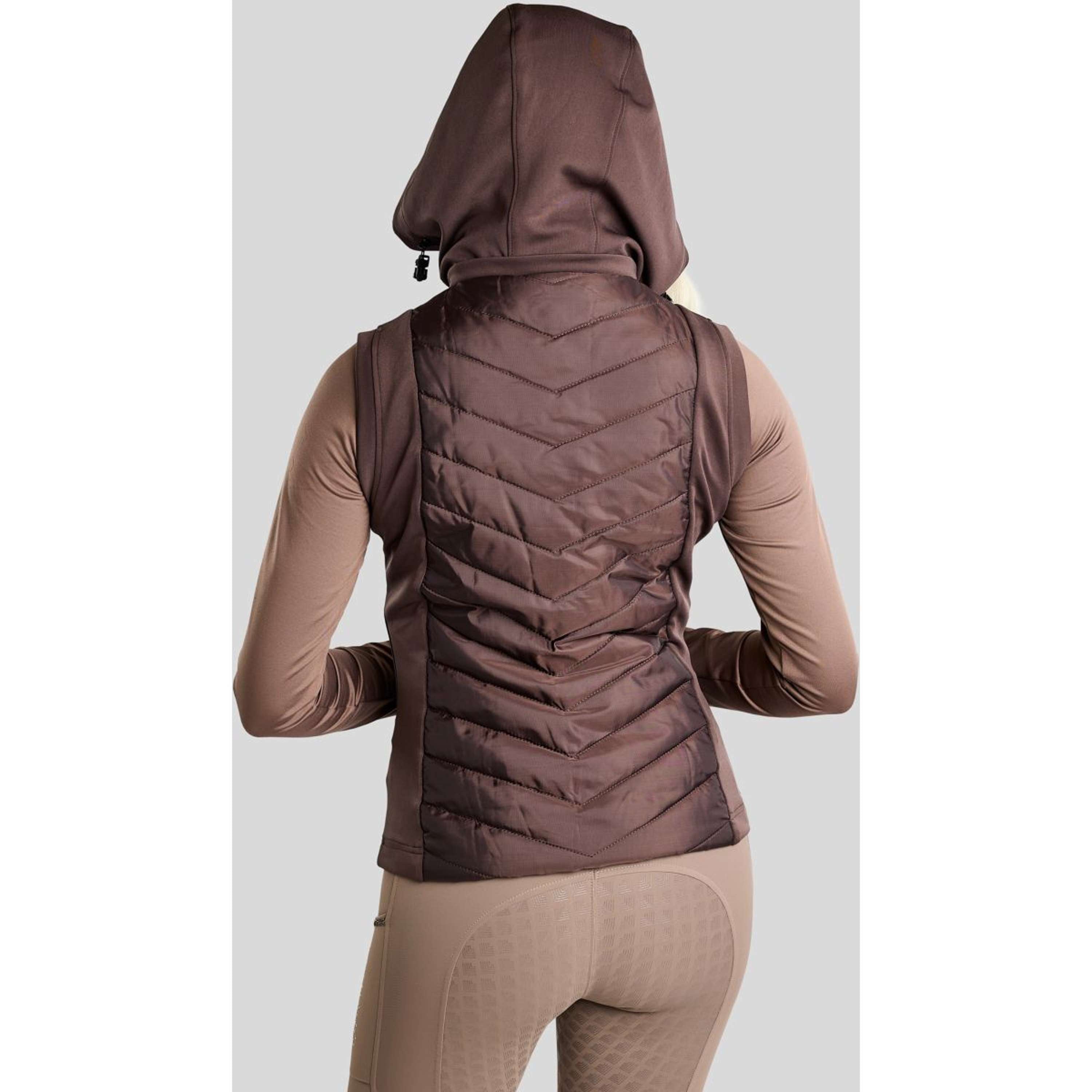 Montar Gilet MoEverline Hybrid Detachable Hood Golden Quartz Crystals Black Peony
