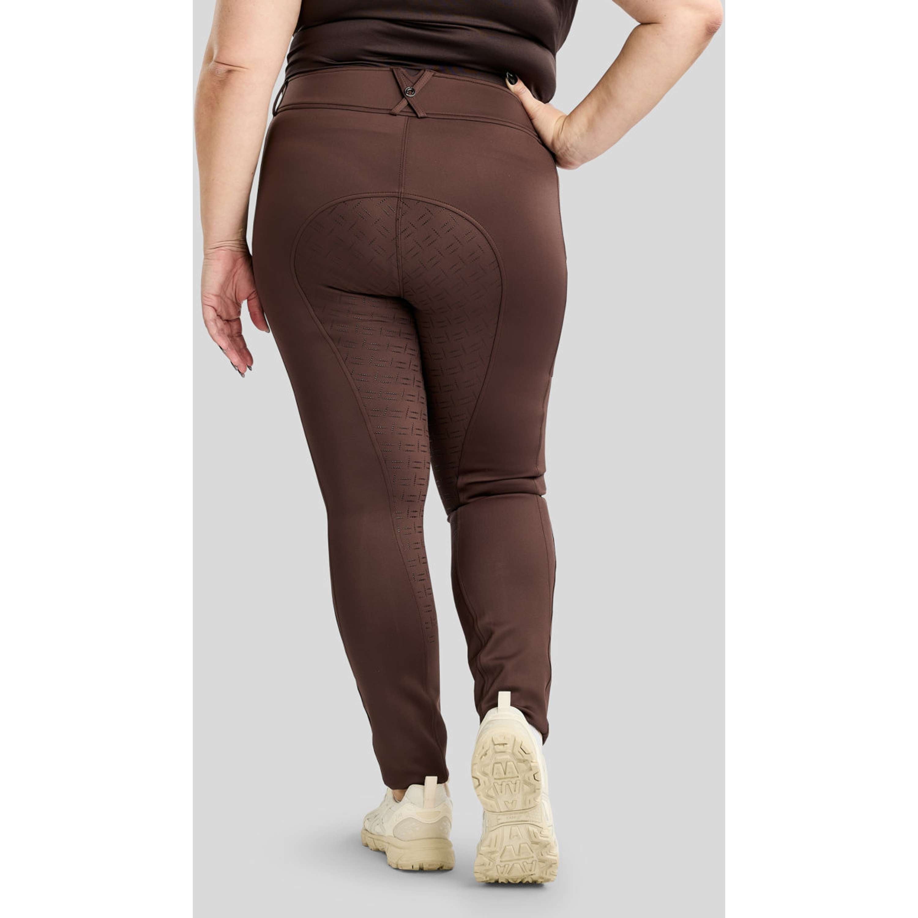 Montar Pantaloni da Equitazione MoFlair 360 Performance Curve Marrone
