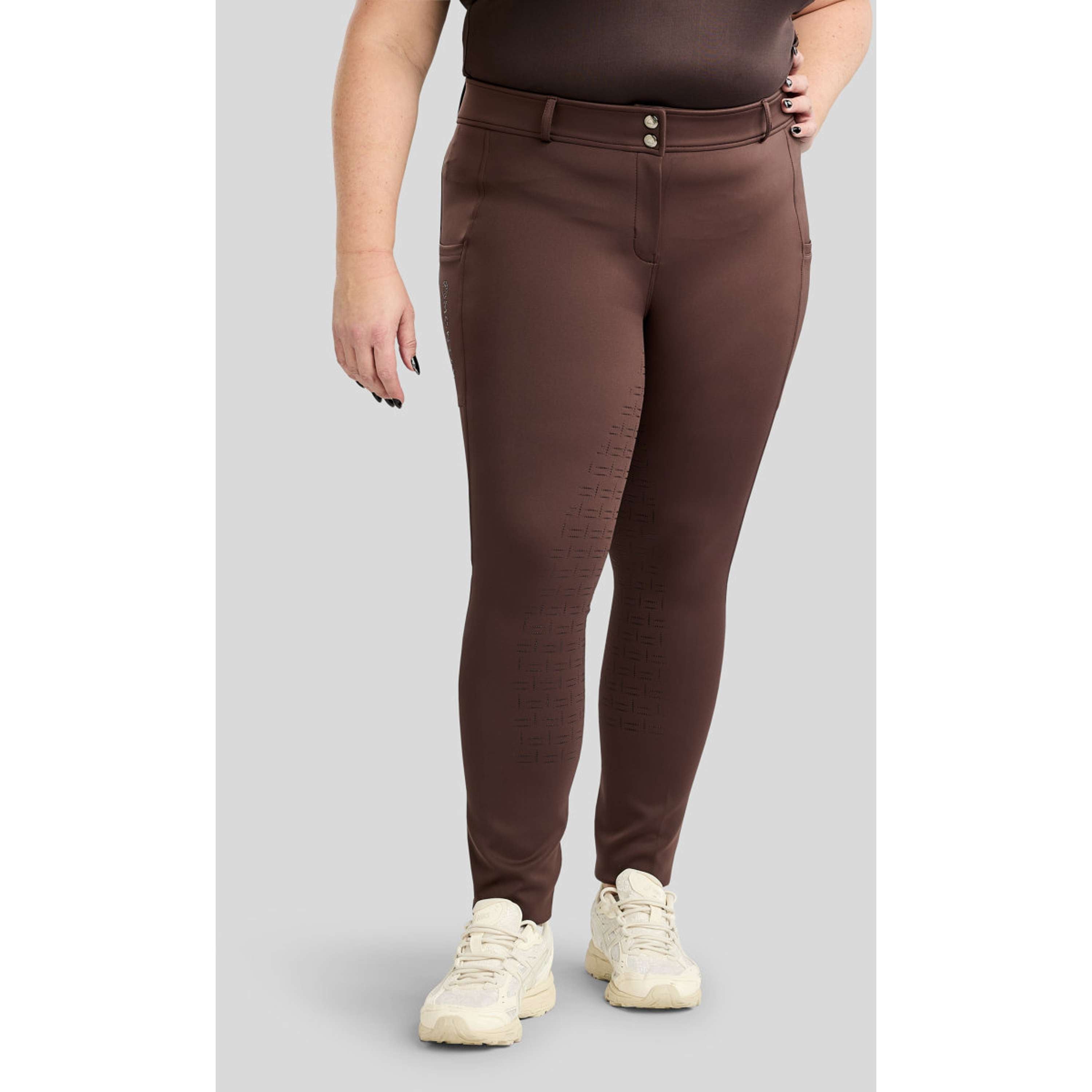 Montar Pantaloni da Equitazione MoFlair 360 Performance Curve Marrone