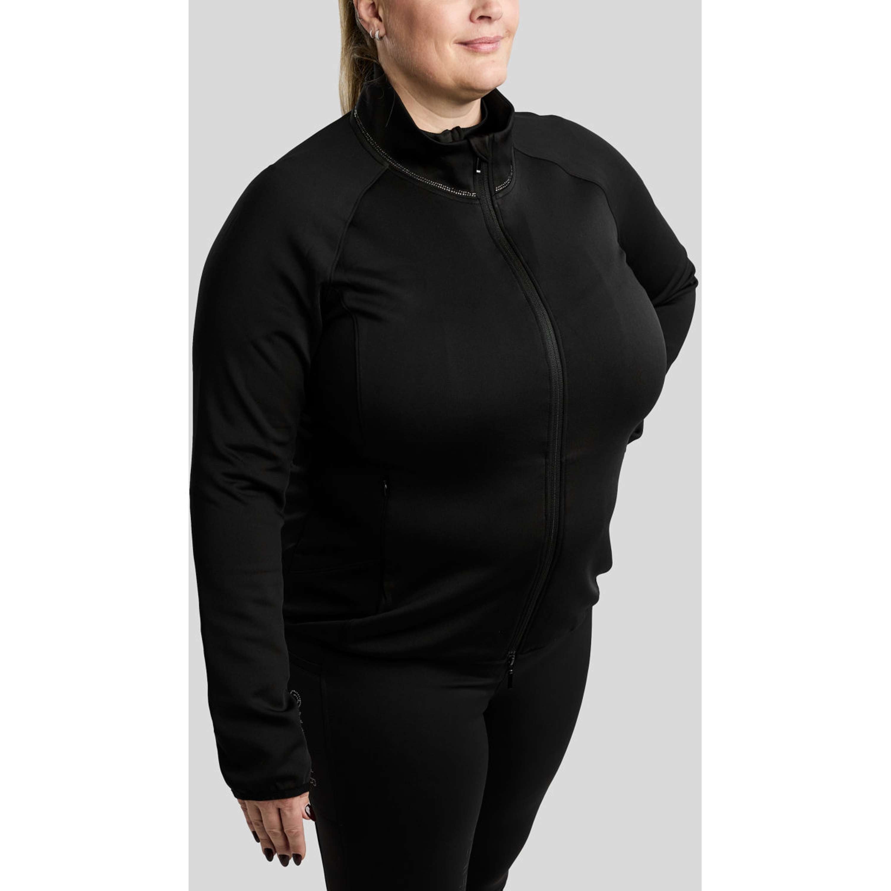 Montar Felpa con cappuccio e zip MoFlair Curve Nero