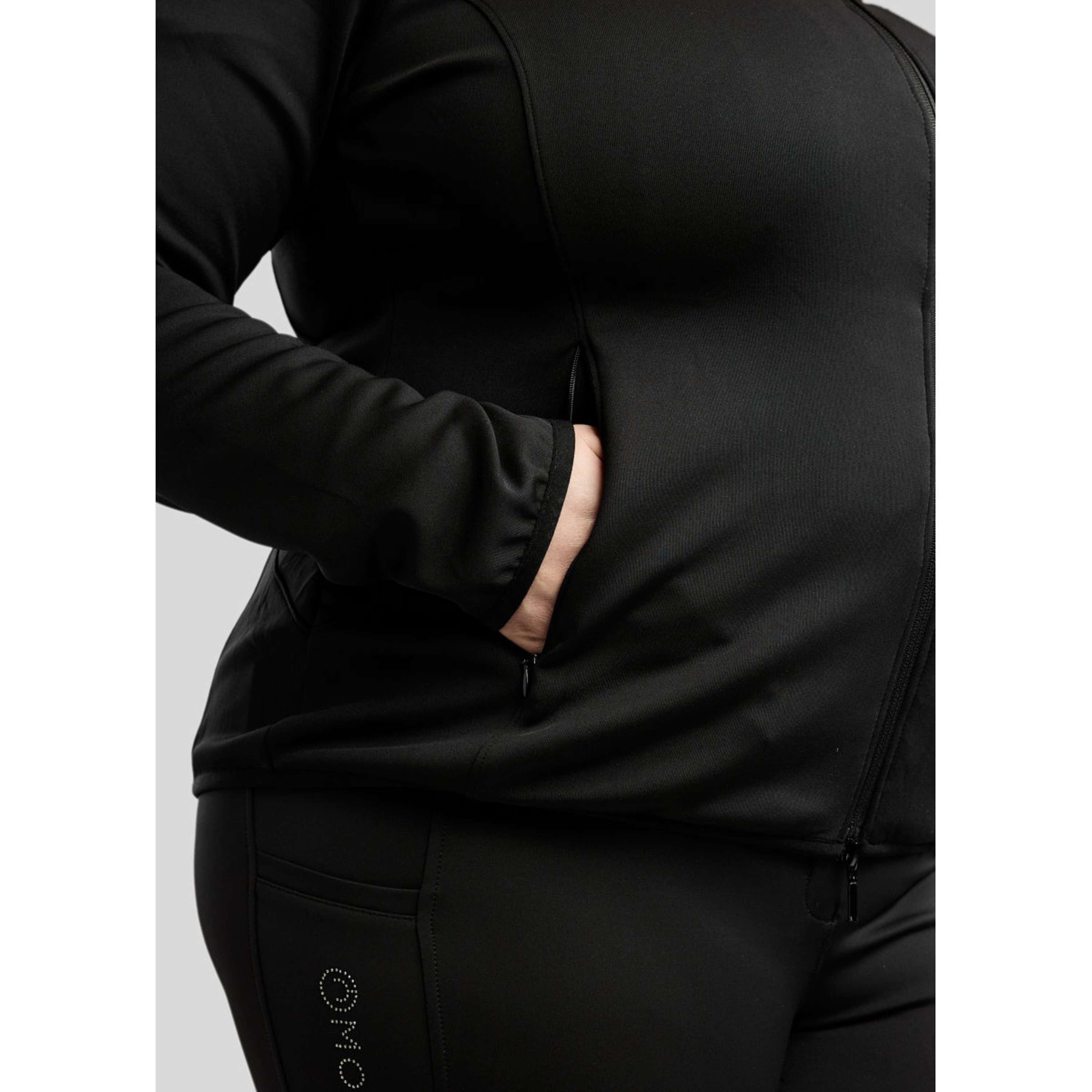 Montar Felpa con cappuccio e zip MoFlair Curve Nero