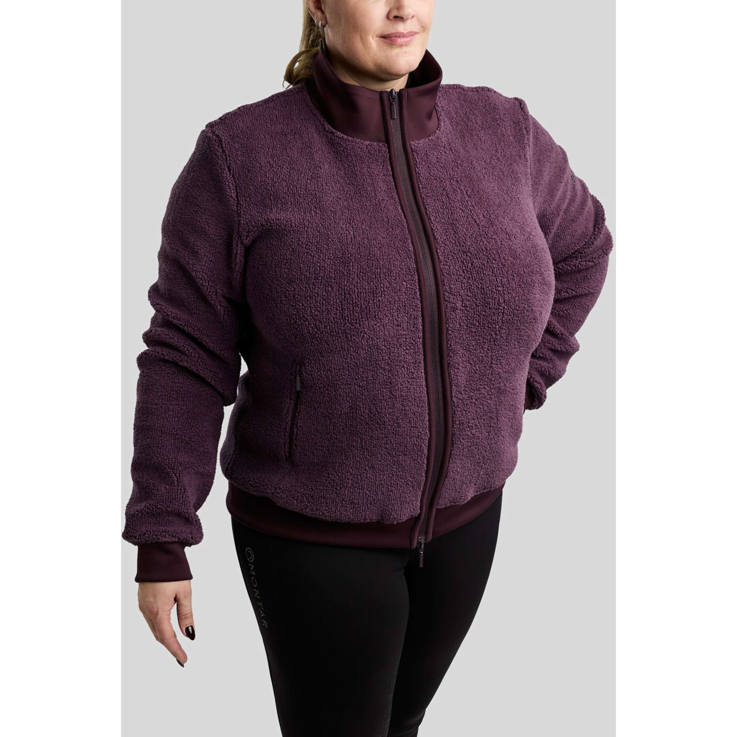 Montar Felpa con cappuccio e zip MoFia Curve Teddy Fig