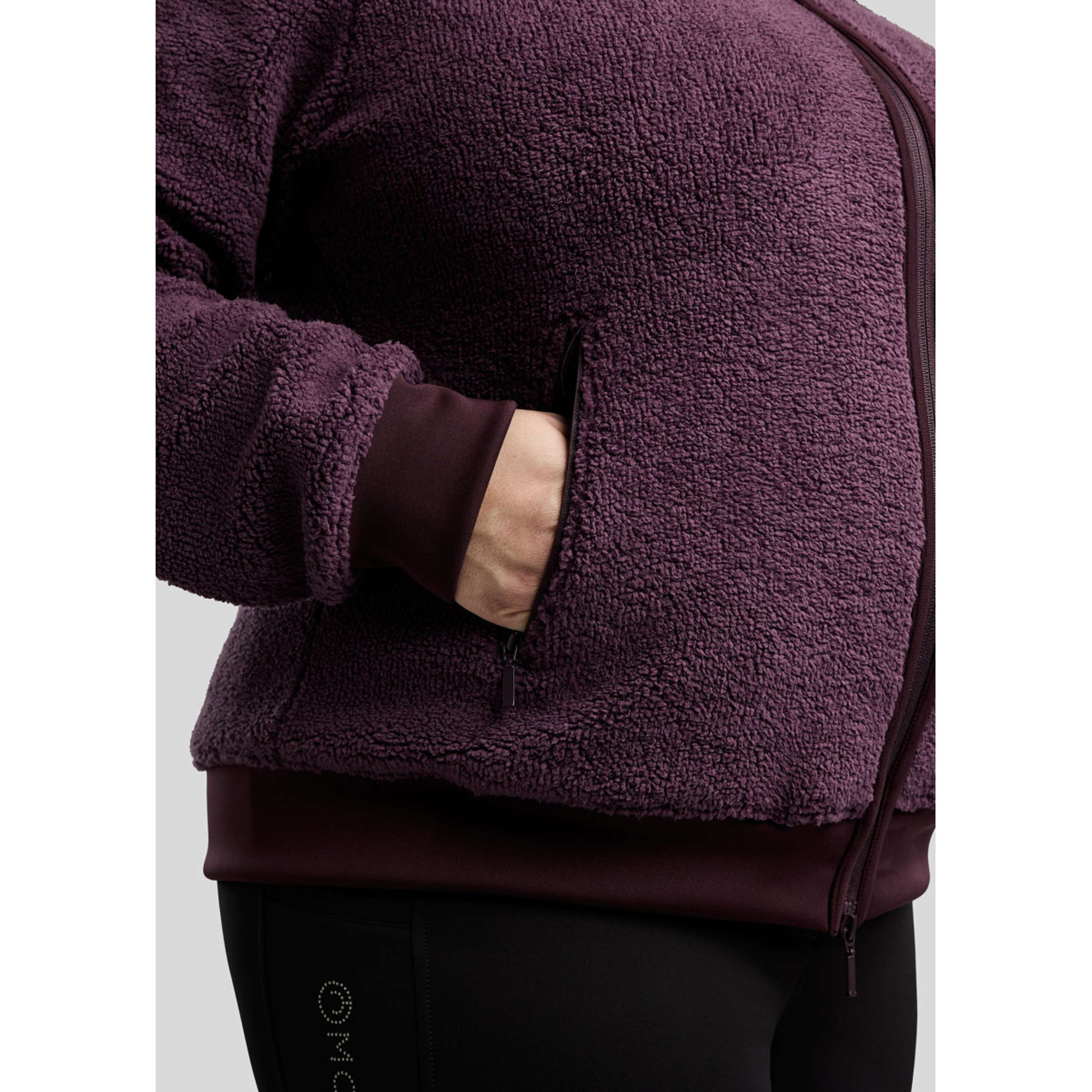 Montar Felpa con cappuccio e zip MoFia Curve Teddy Fig