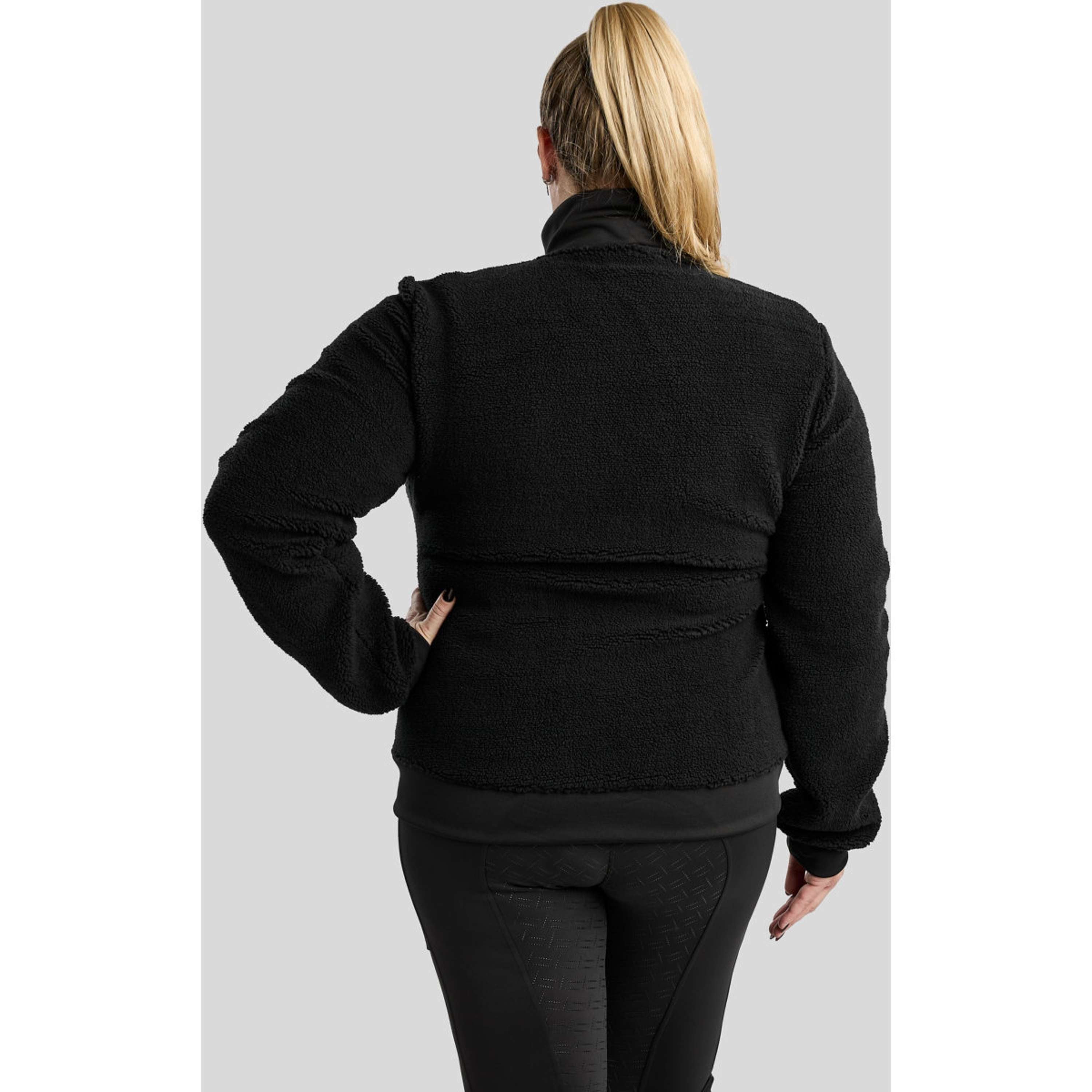 Montar Felpa con cappuccio e zip MoFia Curve Teddy Nero