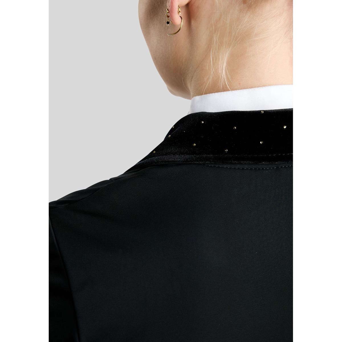 Montar Giacca da Competizione MoValerie Short Velvet Details Golden Quartz Crystals Nero