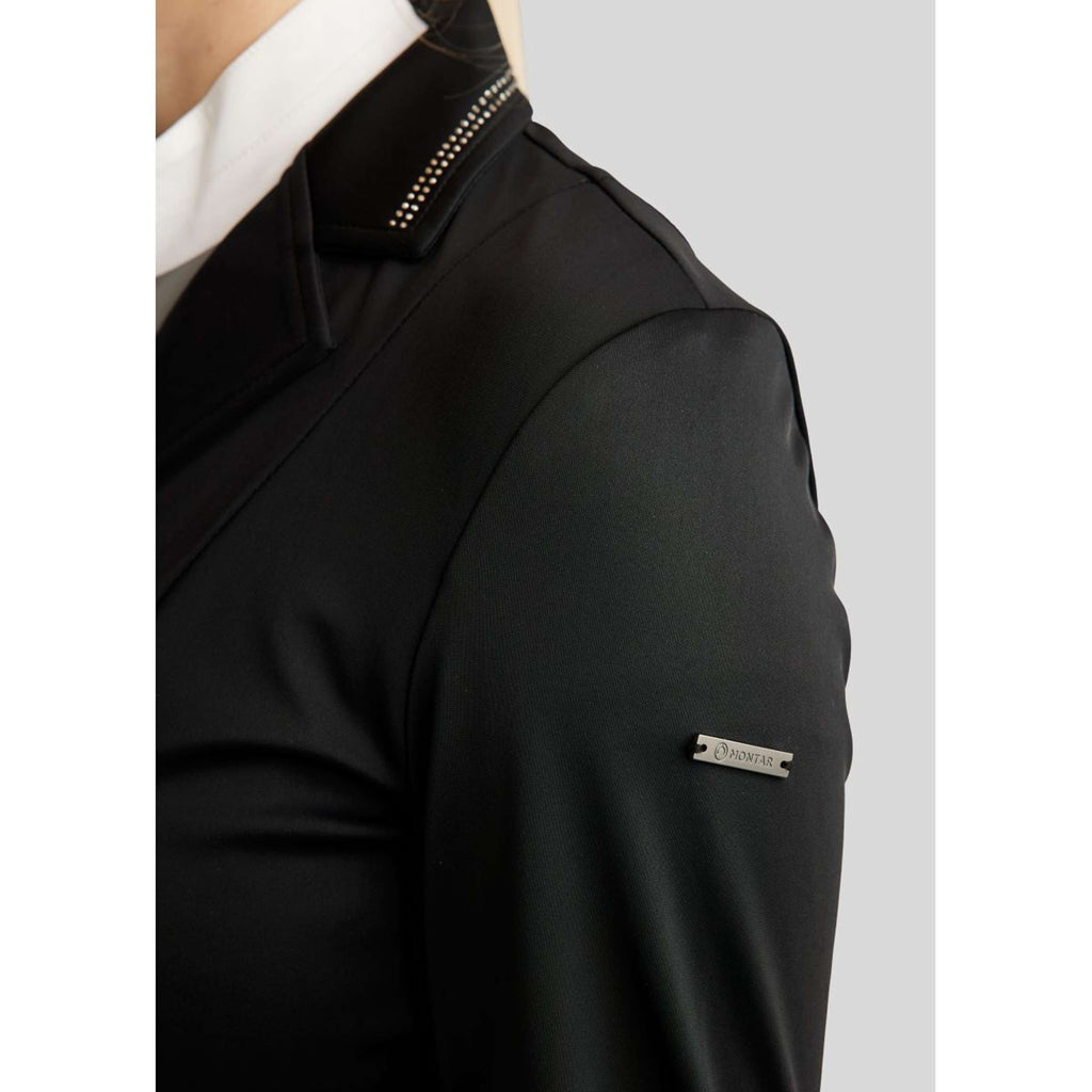 Montar Giacca da Competizione MoPearl Pintucks Gun Metal Crystals Nero