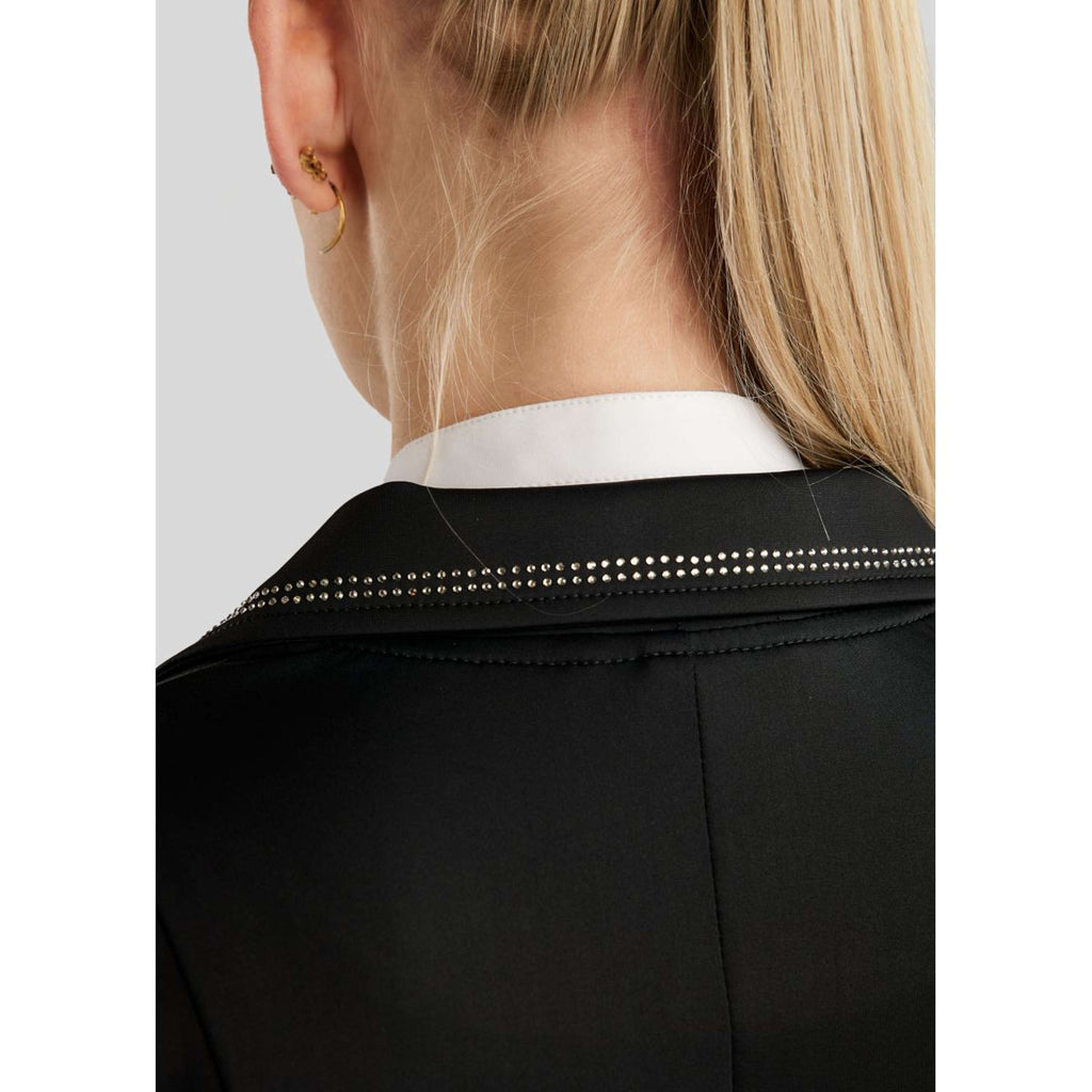 Montar Giacca da Competizione MoPearl Pintucks Gun Metal Crystals Nero