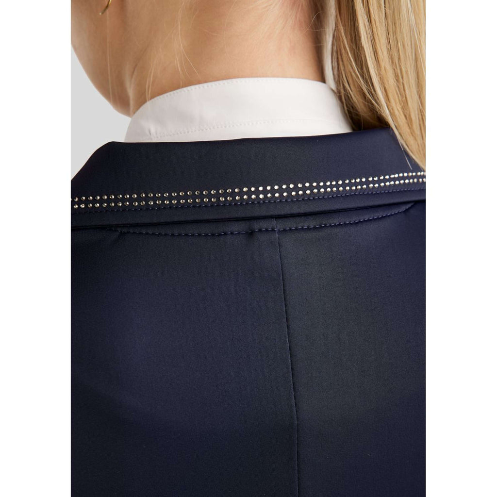 Montar Giacca da Competizione MoPearl Pintucks Gun Metal Crystals Navy