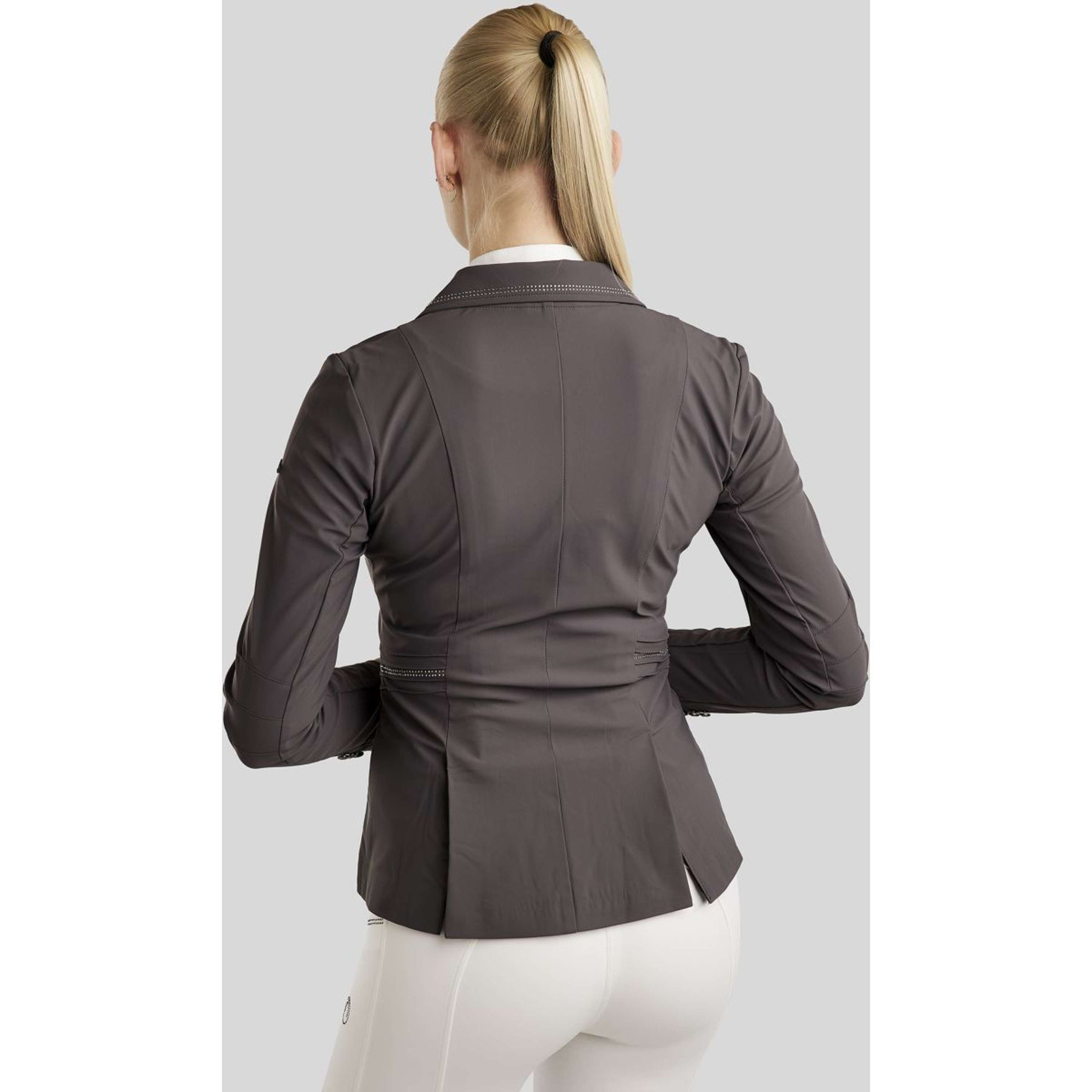 Montar Giacca da Competizione MoPearl Pintucks Gun Metal Crystals Slate Grey