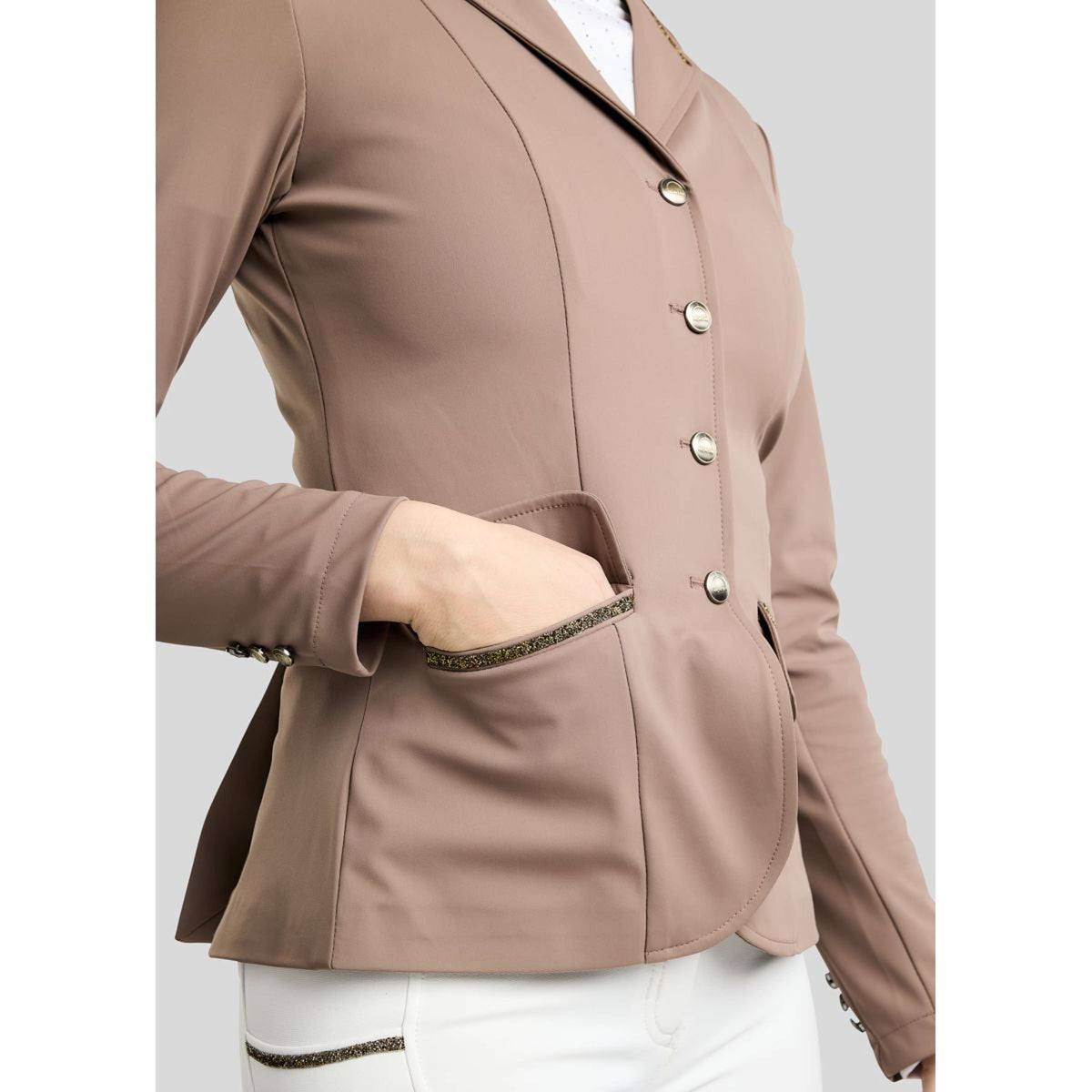 Montar Giacca da Competizione MoEve Golden Quartz Crystals Nougat Brown
