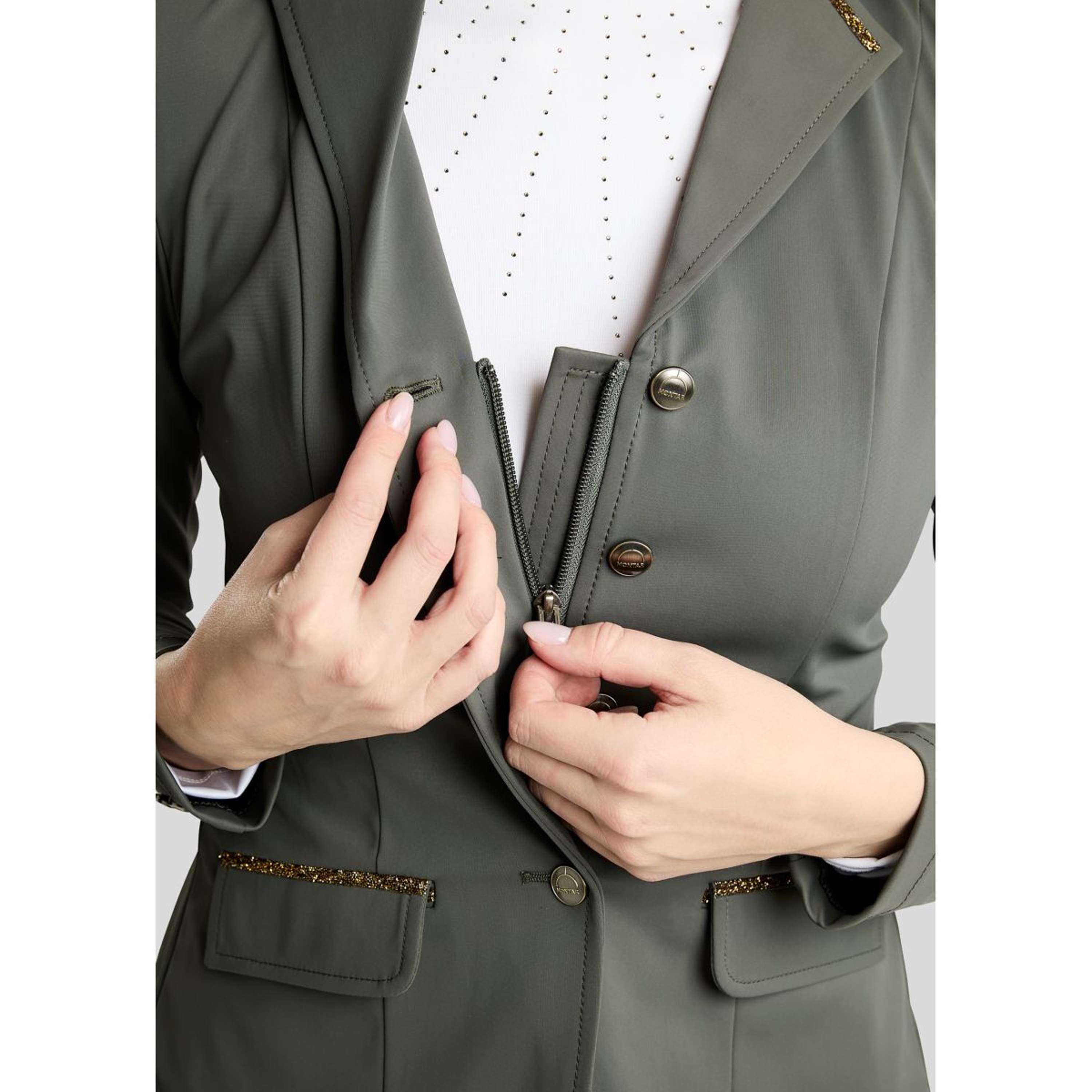Montar Giacca da Competizione MoEve Golden Quartz Crystals Forest Green