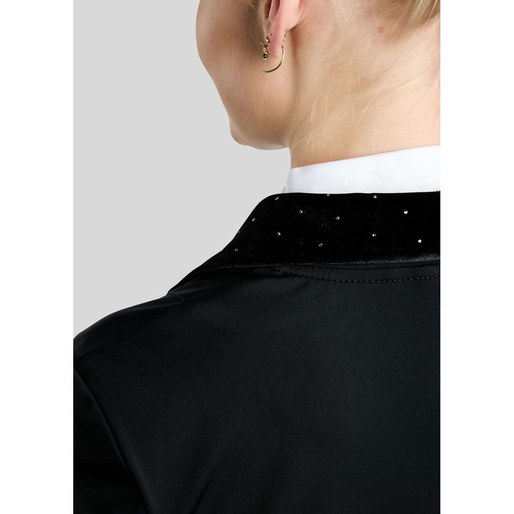 Montar Giacca da Competizione MoValerie Velvet Details Golden Quartz Crystals Nero