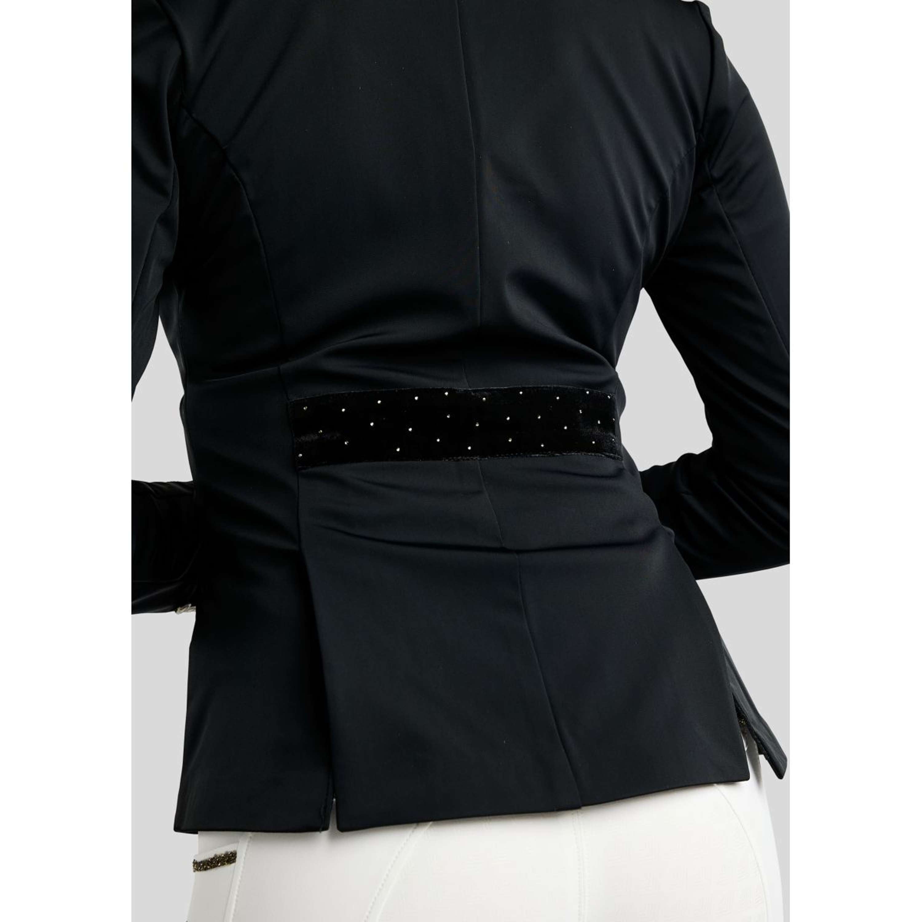 Montar Giacca da Competizione MoValerie Velvet Details Golden Quartz Crystals Nero
