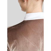 Montar Maglietta da Competizione MoValerie Velvet Golden Quartz Crystals Maniche Lunghe Nougat Brown