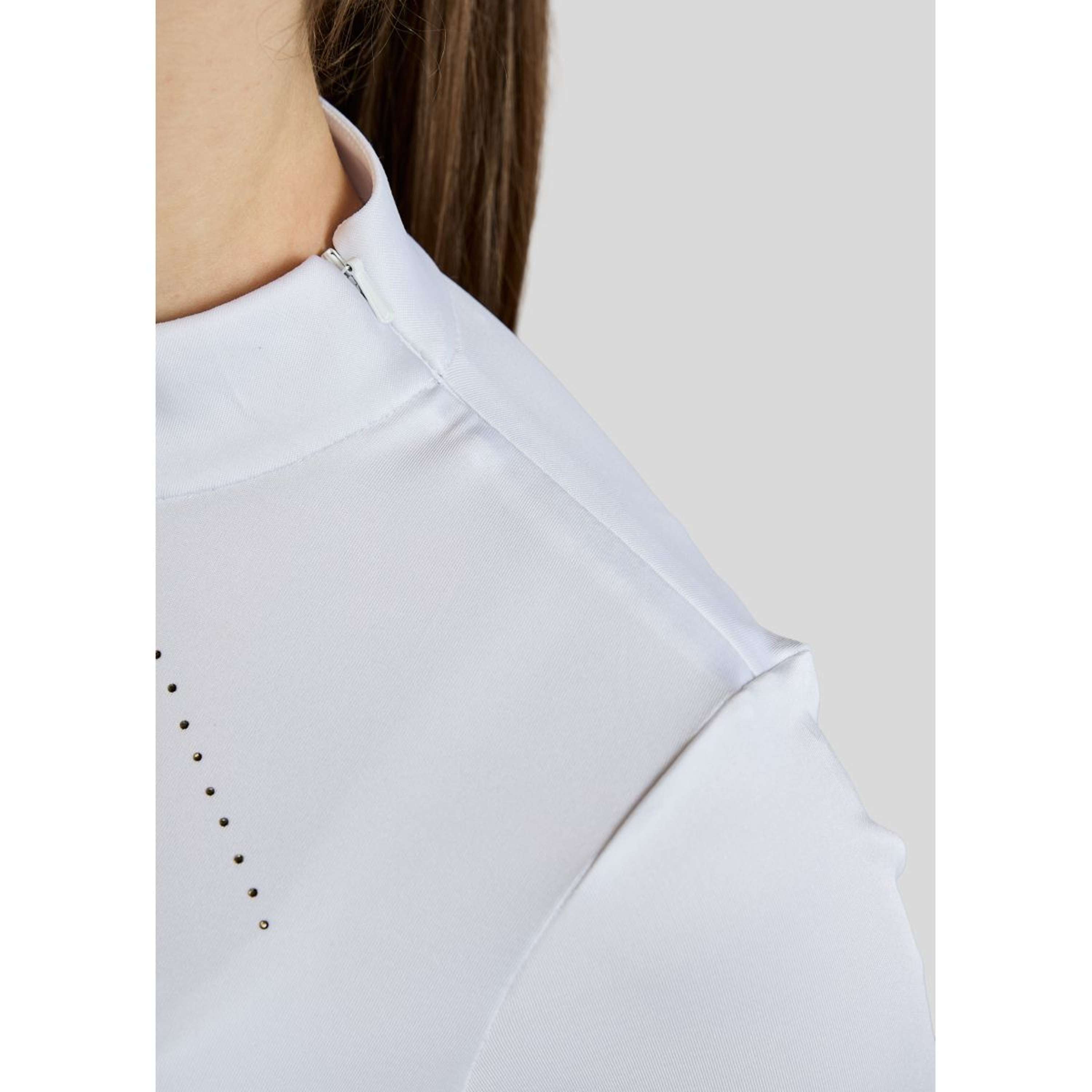 Montar Maglietta da Competizione MoEverline Golden Quartz Crystals Kids Maniche Lunghe Bianco